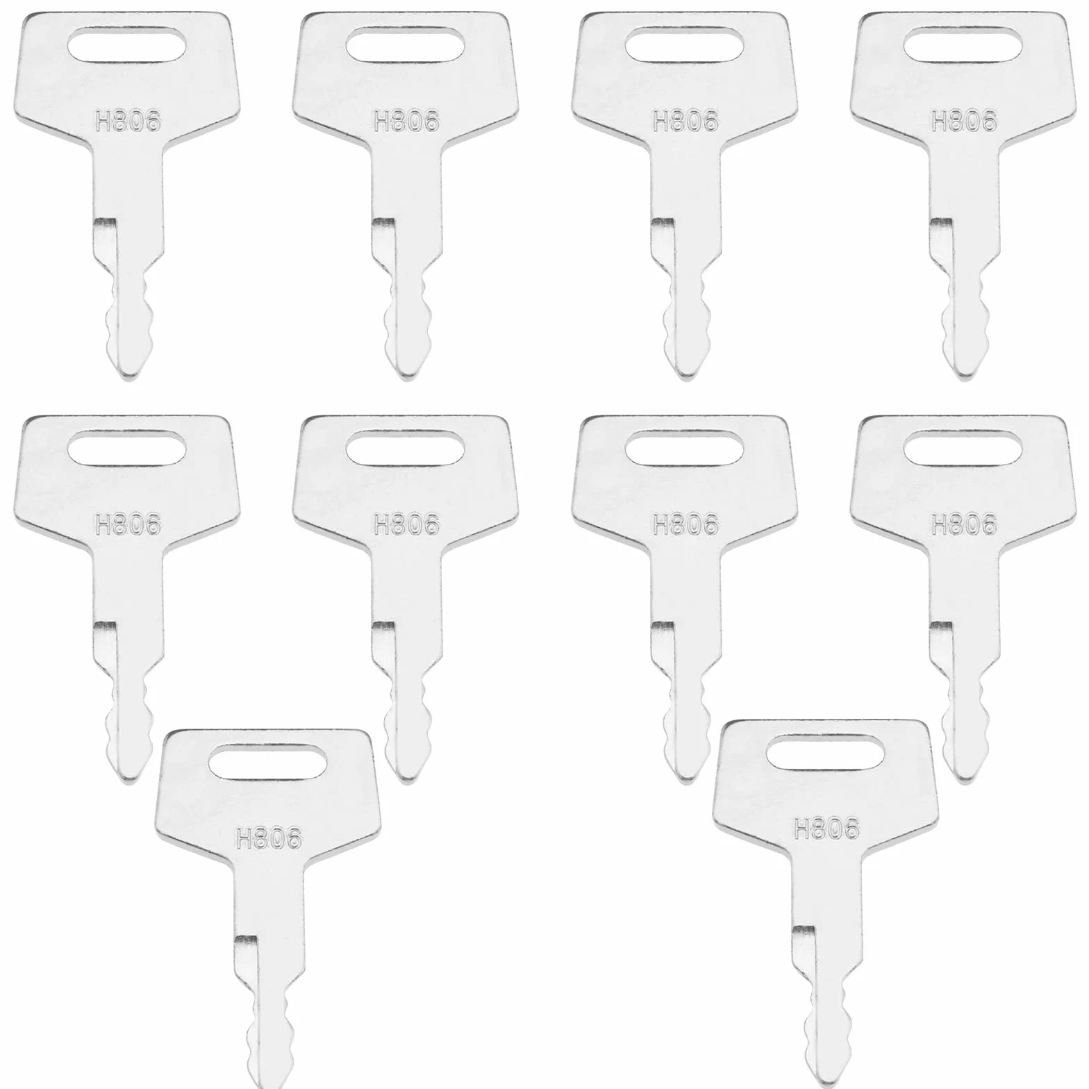 10 llaves de interruptor de encendido H806 17001-00019 compatibles con excavadoras Takeuchi