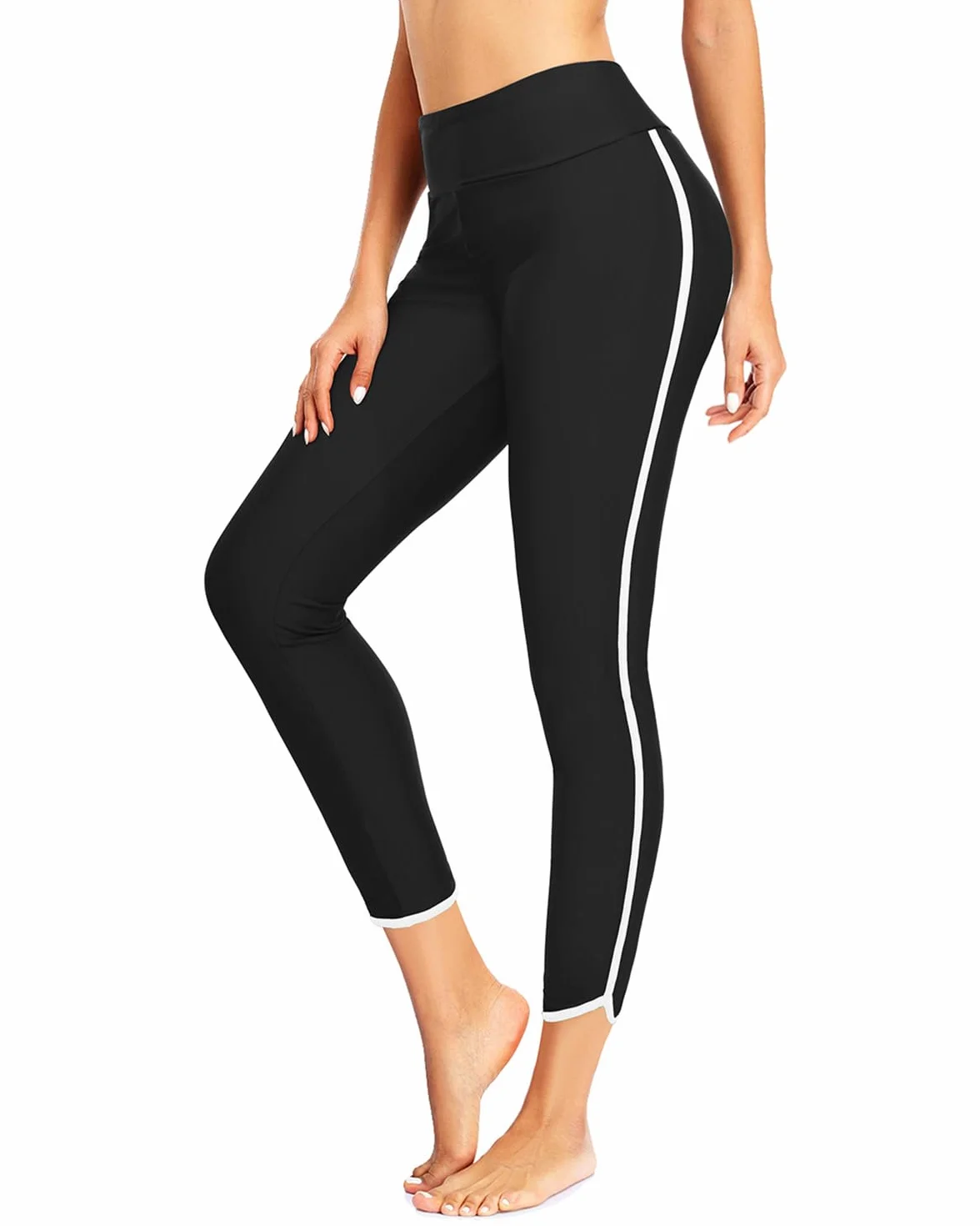 Pantalones de natación de cintura alta para mujer Holipick, leggings UPF 50+