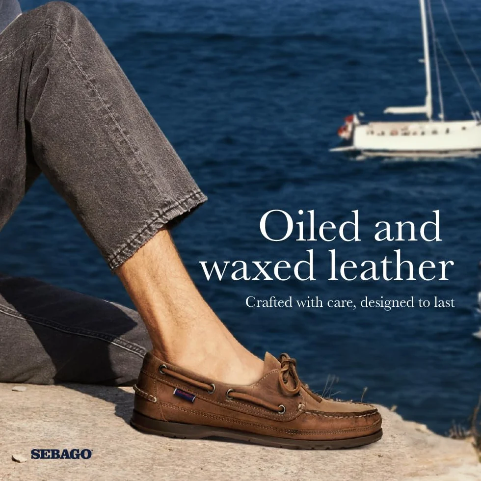 Sebago Schooner Crazy Horse - Zapatos náuticos para Hombre, Color marrón