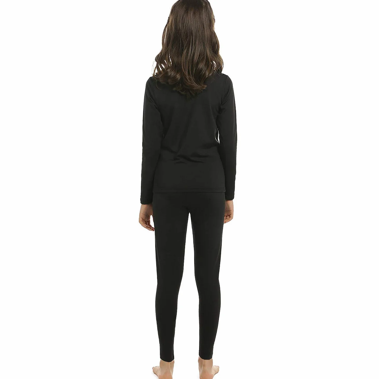 ViCherub Conjunto de ropa interior térmica para niñas, pantalones largos con forro polar, capa base superior e inferior, térmicas frías de invierno
