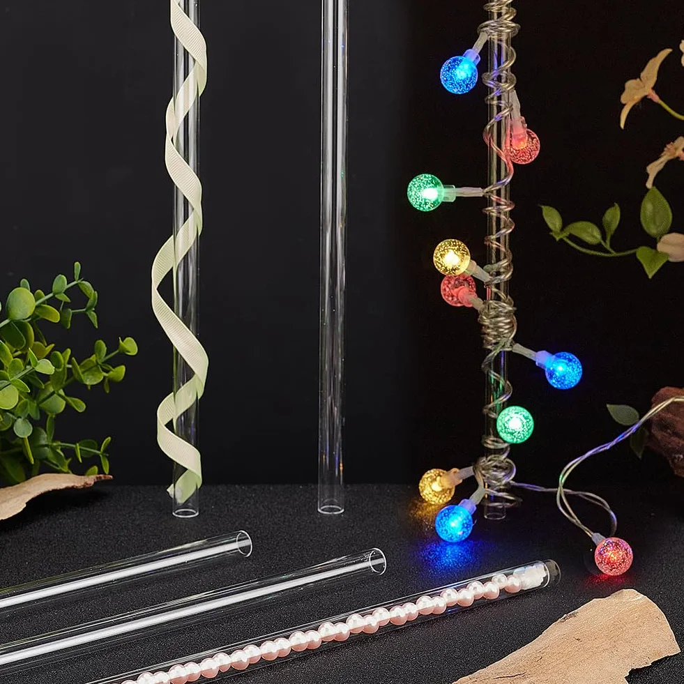 PH PandaHall 6 piezas tubo rígido acrílico transparente 35 cm 12 mm diámetro exterior 10 mm diámetro interior bricolaje iluminación