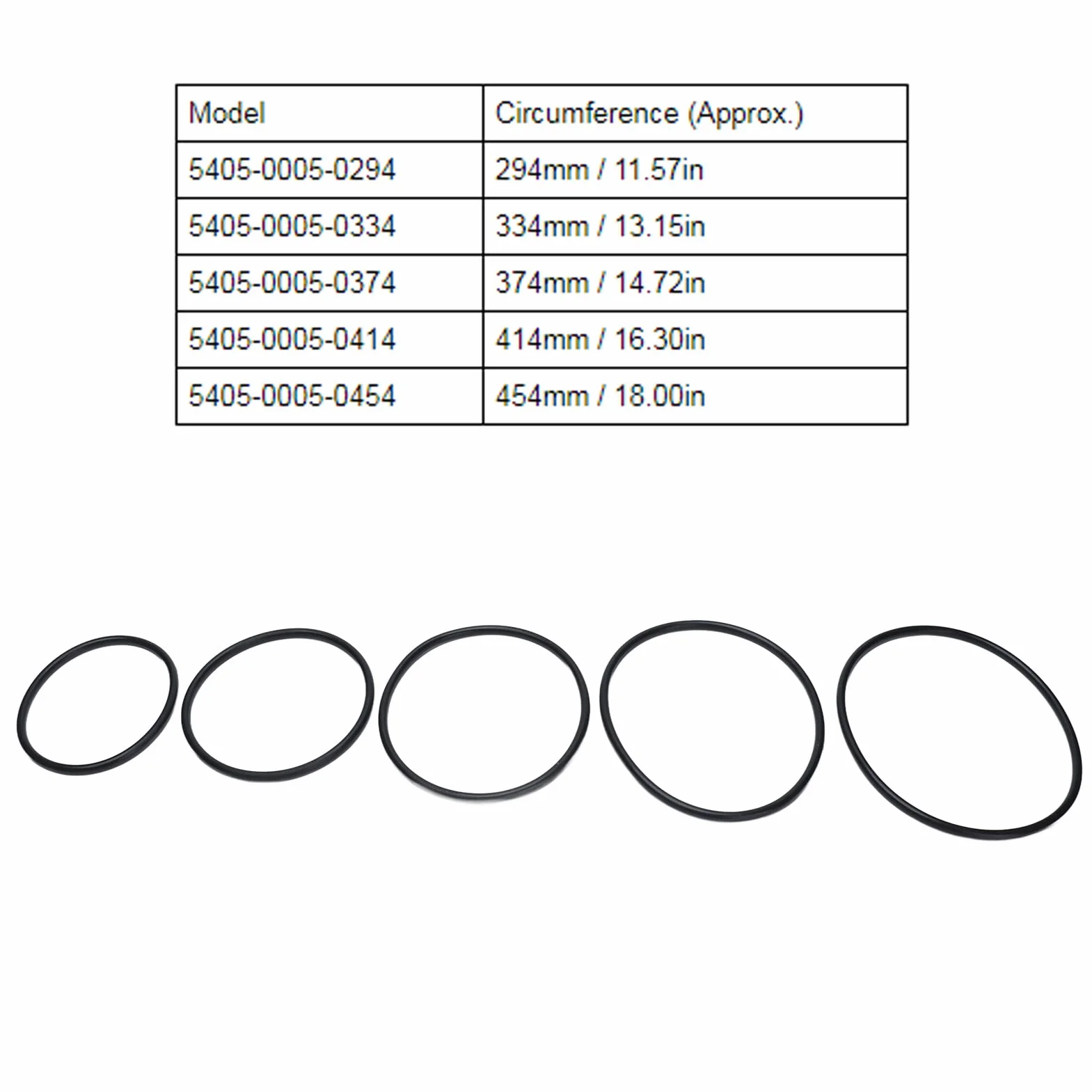 ViaGasaFamido Correas de Transmisión Redondas de Goma 5mm 334mm 10 Unidades