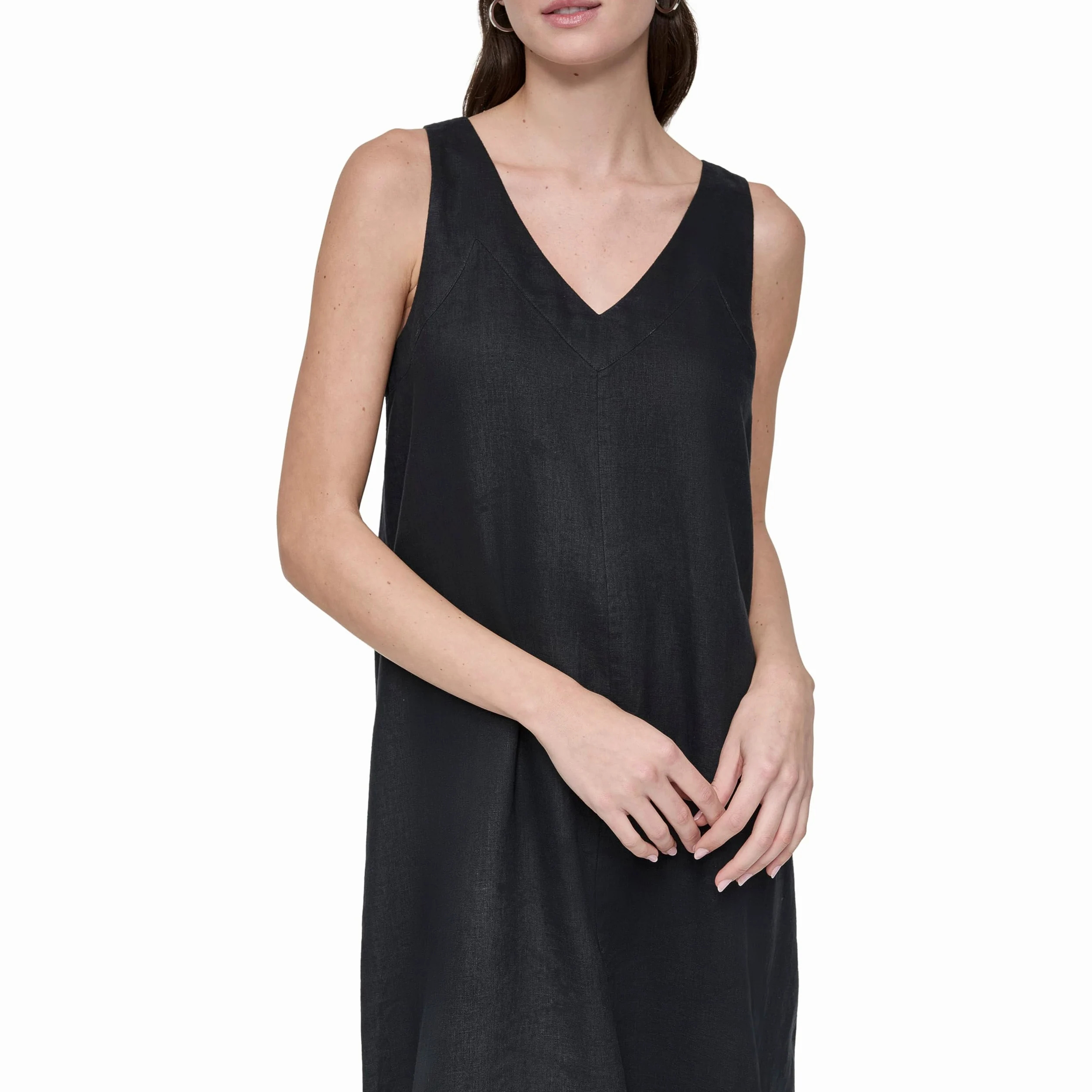 DKNY Lightweight Linen Maxi Dress Vestido Mujer