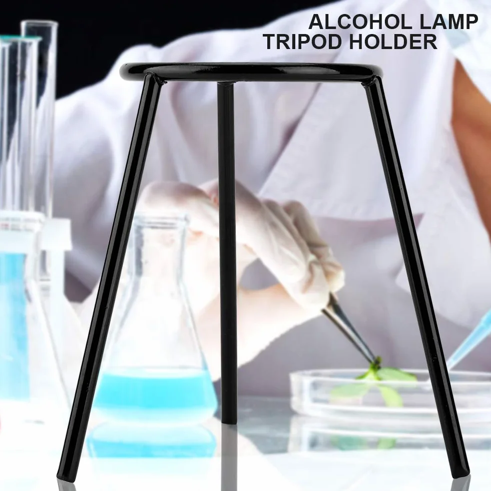 BORDSTRACT Lab Bunsen Burner Trípode, Lámpara de Alcohol Calentadores Soporte Laboratorio Química Educación