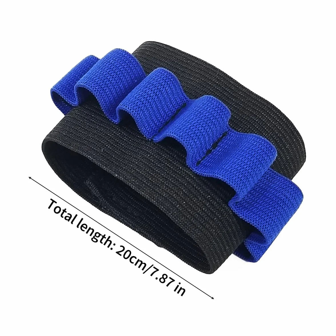 Soporte de tubo de extracción de sangre, muñequeras para flebotomía, capacidad 8 tubos, negro y azul
