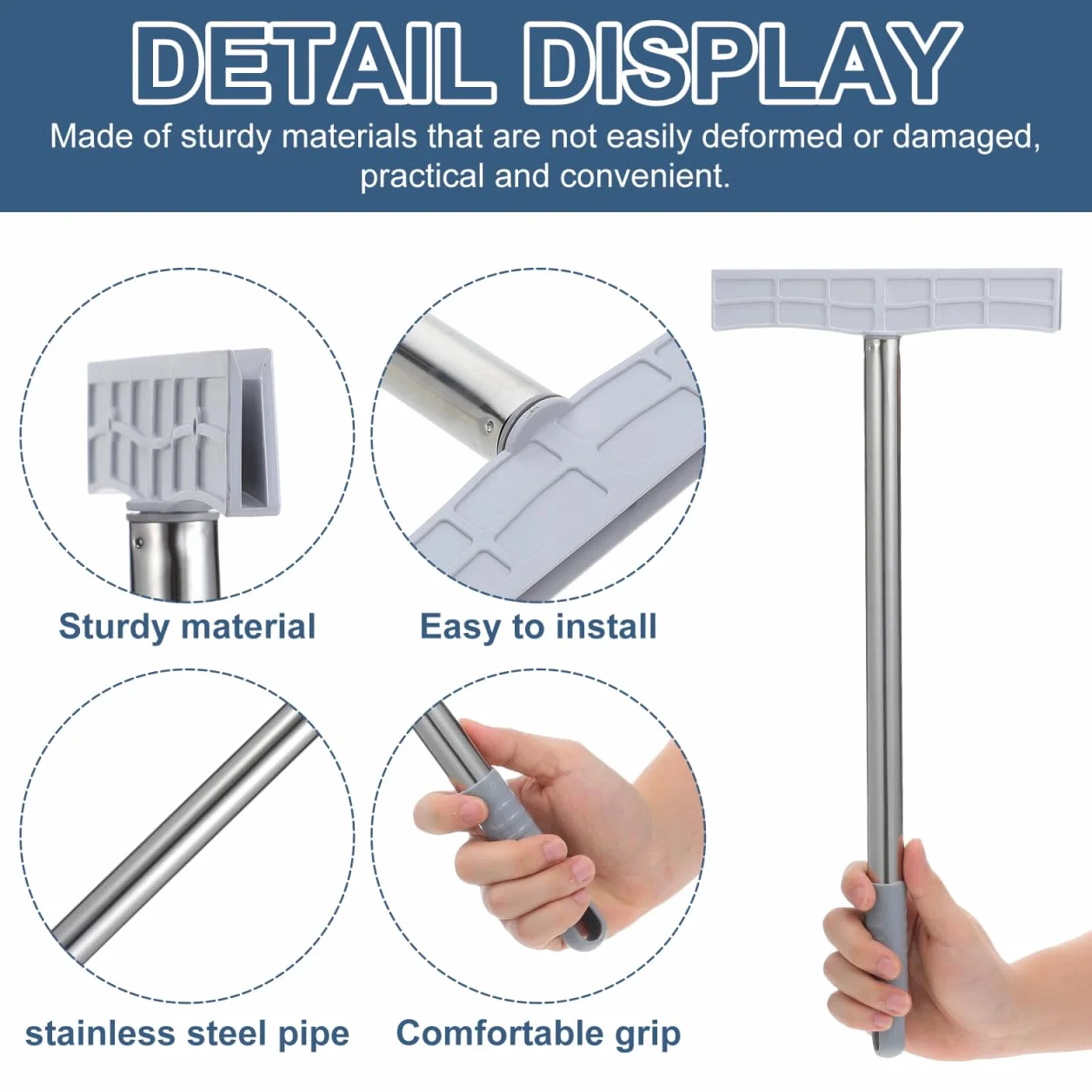 EXCEART Soporte para carteles acero inoxidable 17,13x7,68 pulgadas 2 unidades