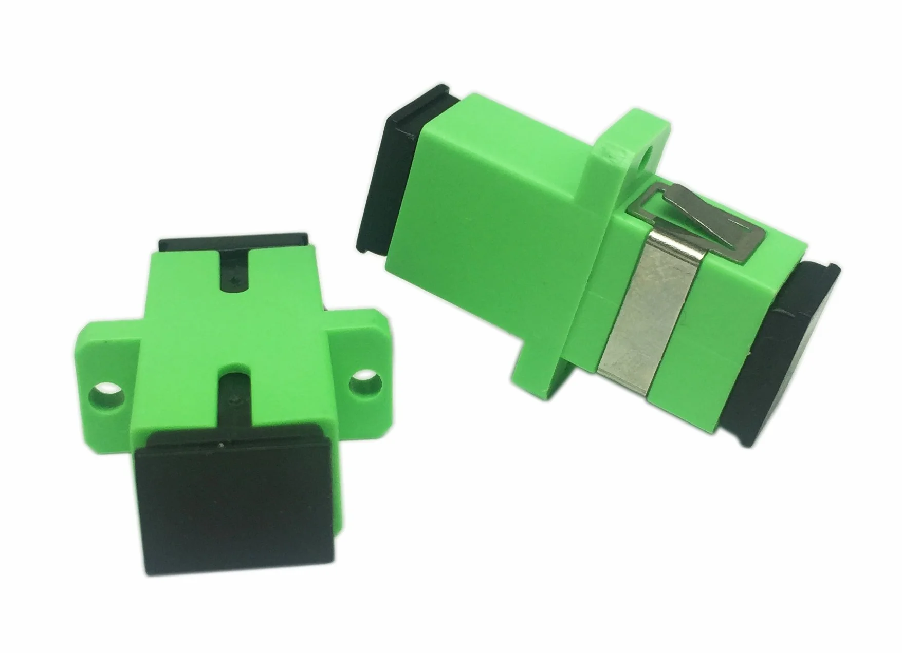 Adaptador de cable de fibra óptica SC monomodo hembra APC Simplex, 5 unidades