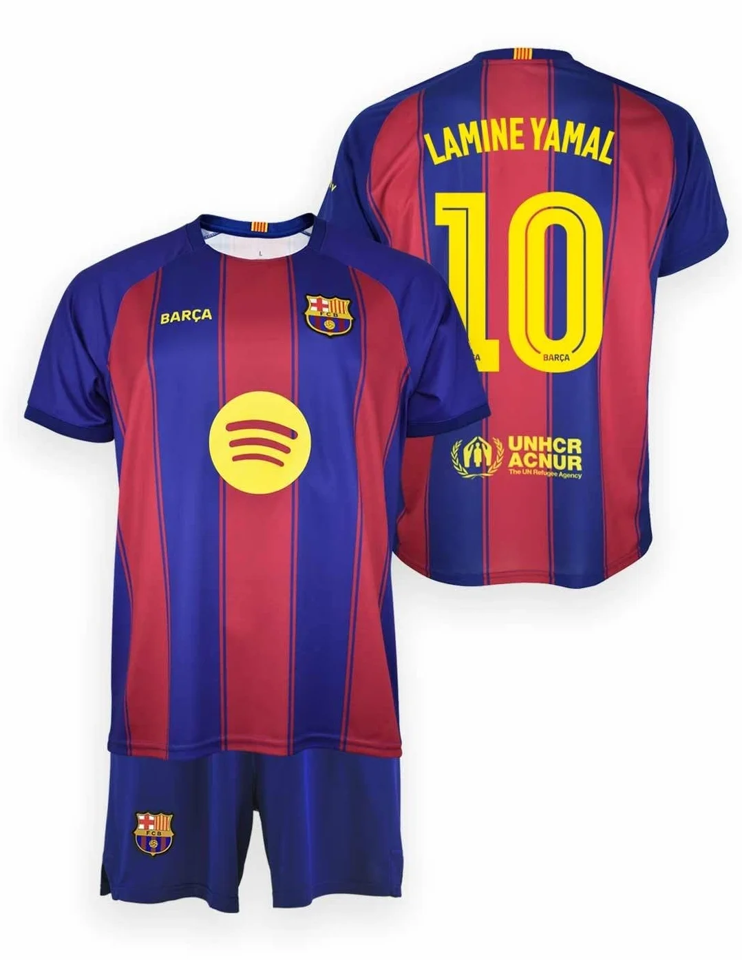 FC Barcelona LAMINE YAMAL 1ª Equipación 25/26 Réplica Oficial Conjunto Niño Blaugrana