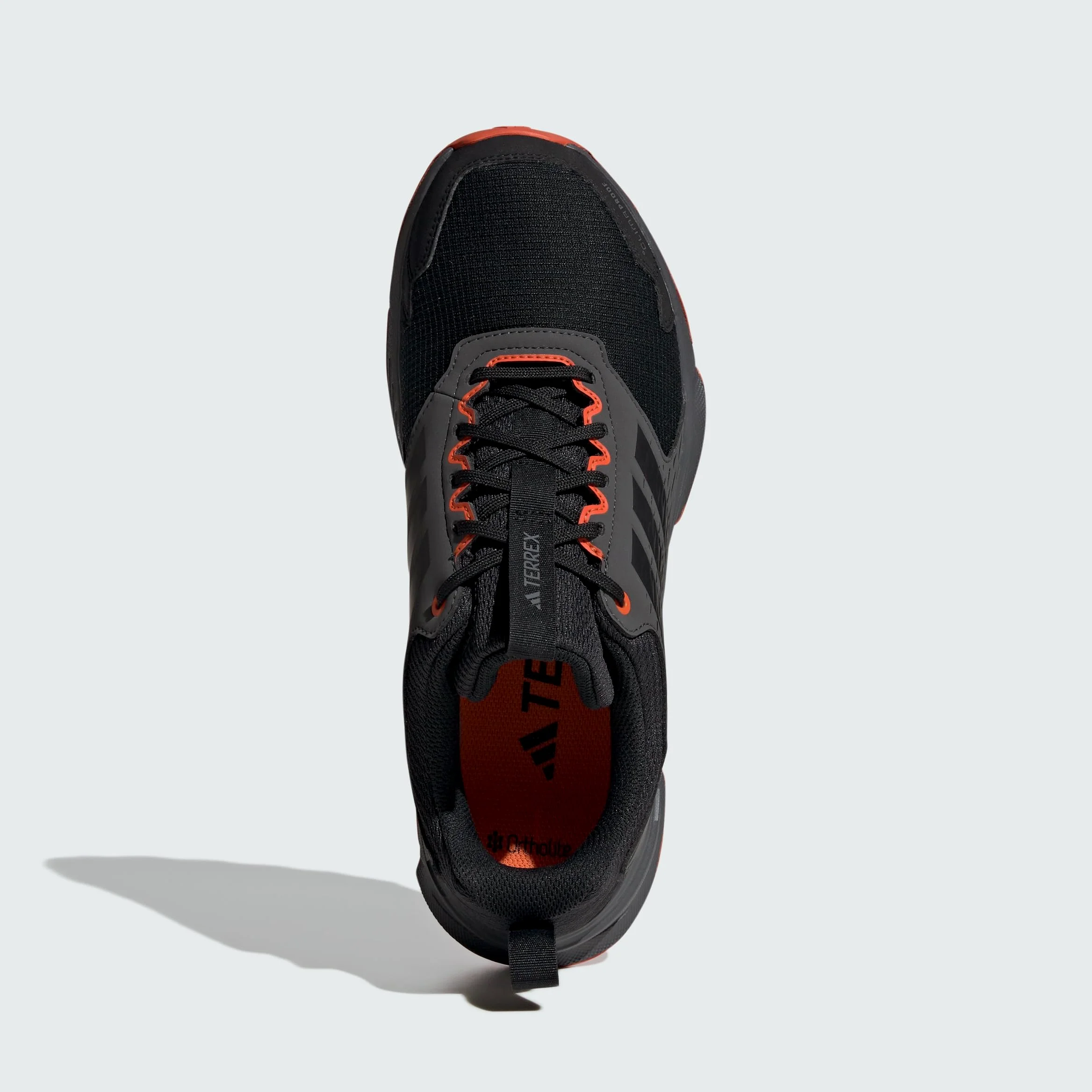 adidas Hombre Terrex Tracefinder 2 Climaproof Trail Running Shoes, Core Black/Core Black/Semi Impact Orange, 43 1/3 EU