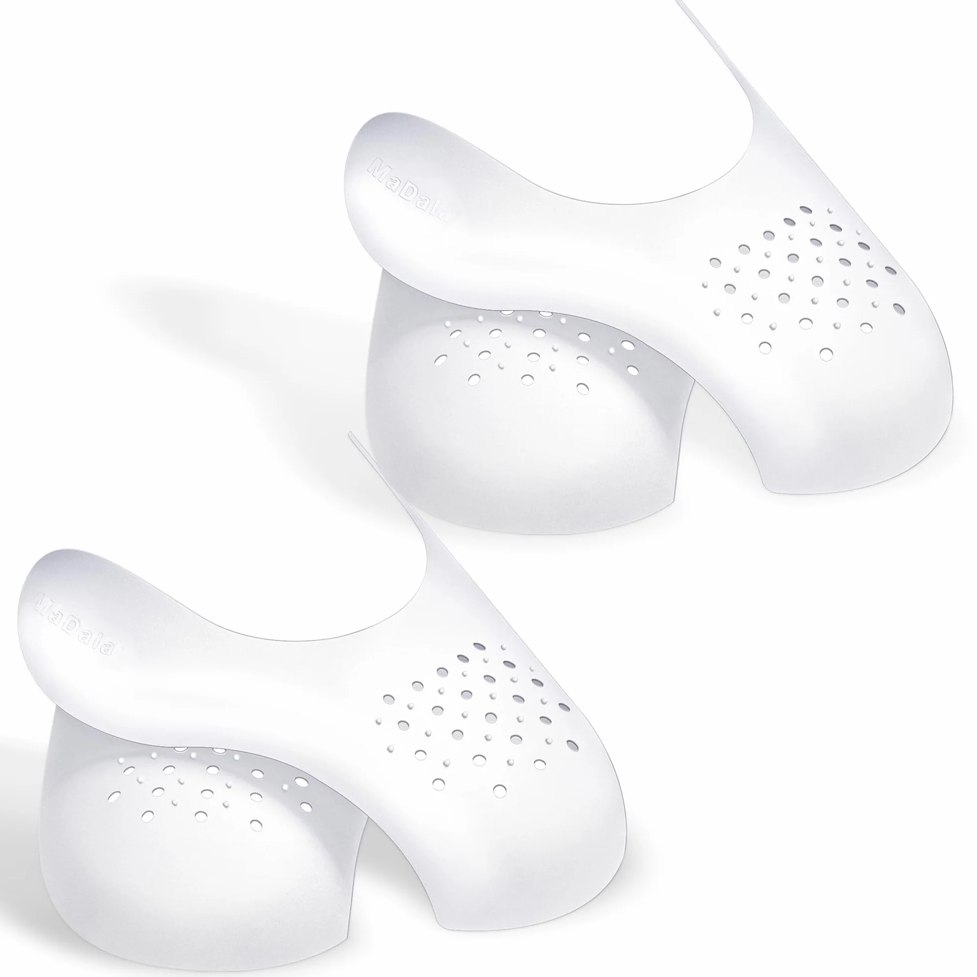 Madala 2 Pares Escudo de Zapatos, Protectores para Zapatillas de Deporte, Arrugas de Zapatos Antiarrugas, Prevenga Hendidura del Pliegue del Calzado Deportivo (mujer 35-39,Blanco)