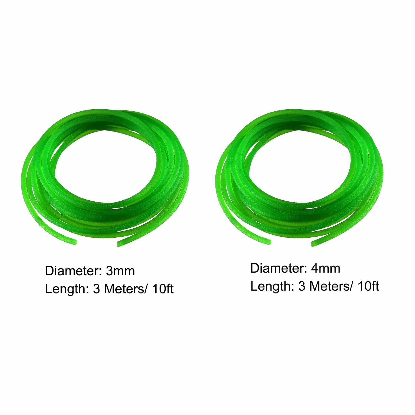 QUARKZMAN 10 Pies 3mm 4mm PU Correa Redondo para Transportador Máquina Secador 2uds