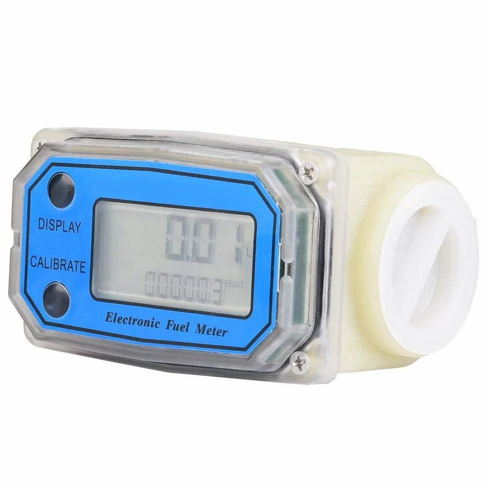 Medidor de flujo de turbina digital 1" NPT 15-120 l/min medidor de agua combustible aceite