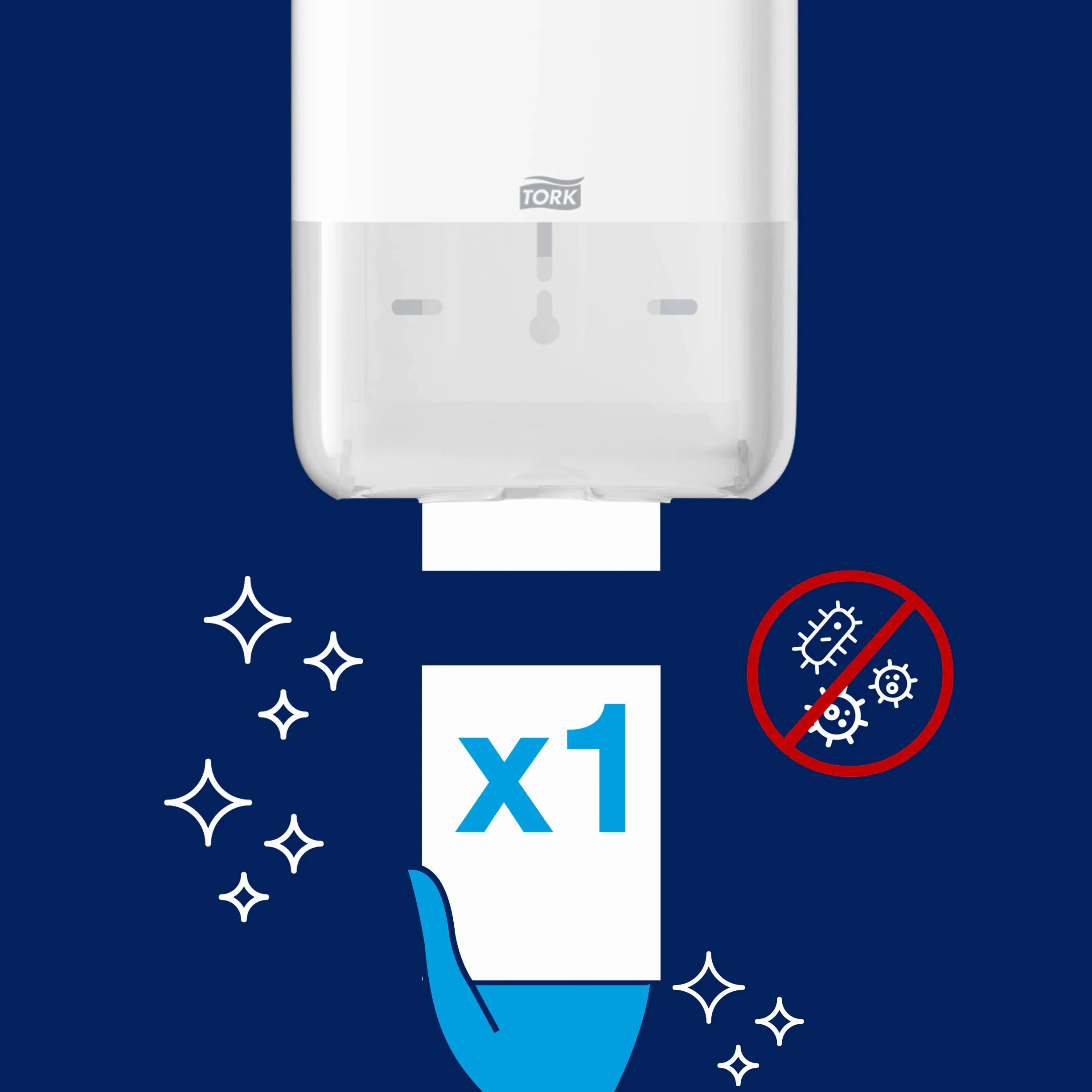 Tork Elevation Dispensador de papel higiénico plegado Blanco