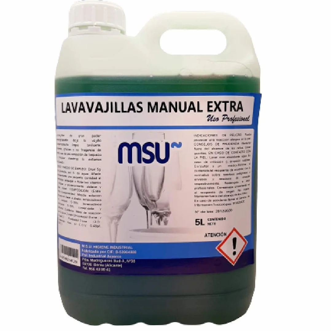 Lavavajillas Manual Extra de 5 Litros con Fragancia de Limón - Limpiador Potente para Cocina