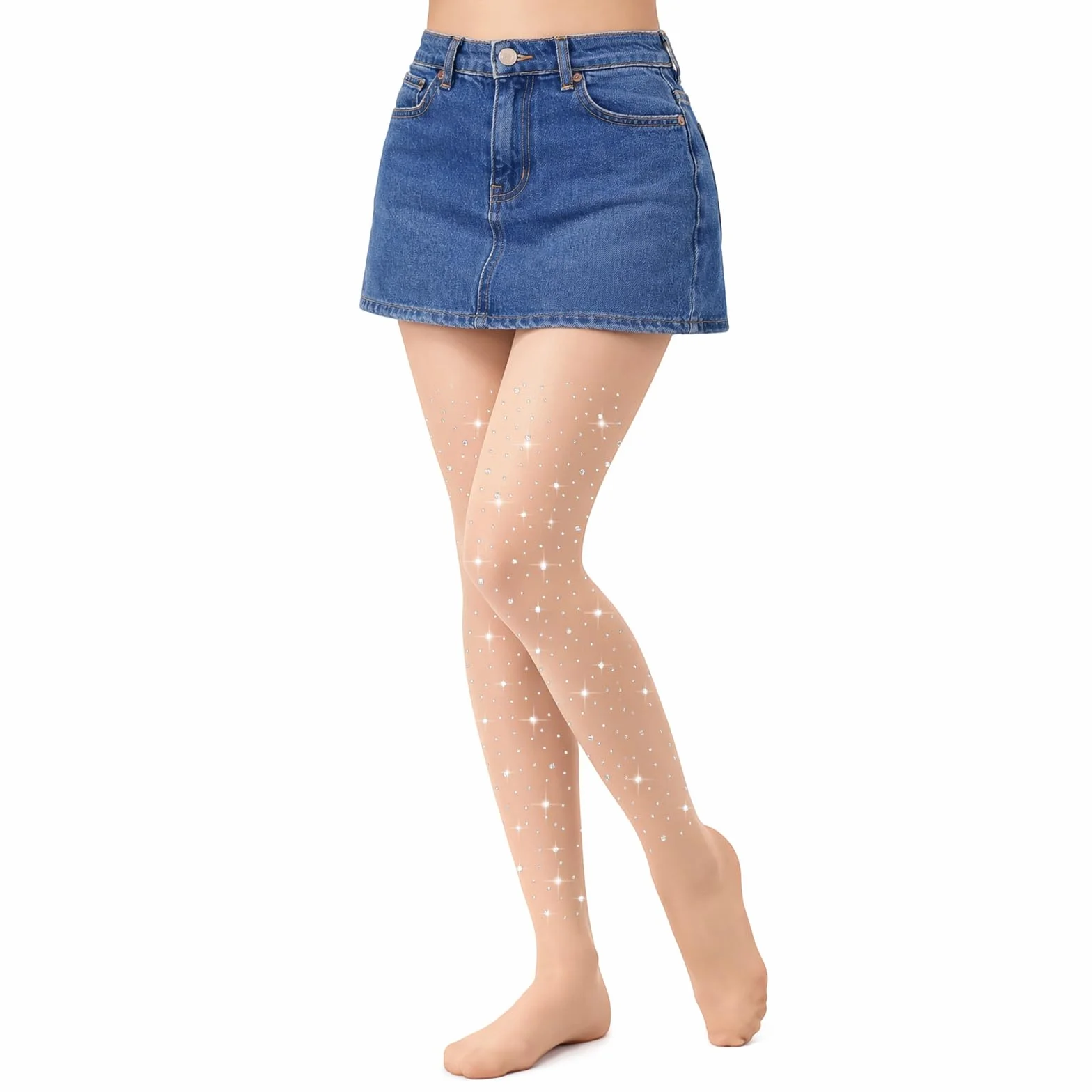 Mallas de ballet niña 60 deniers semiopacas brillantes pedrería leggings forro térmico