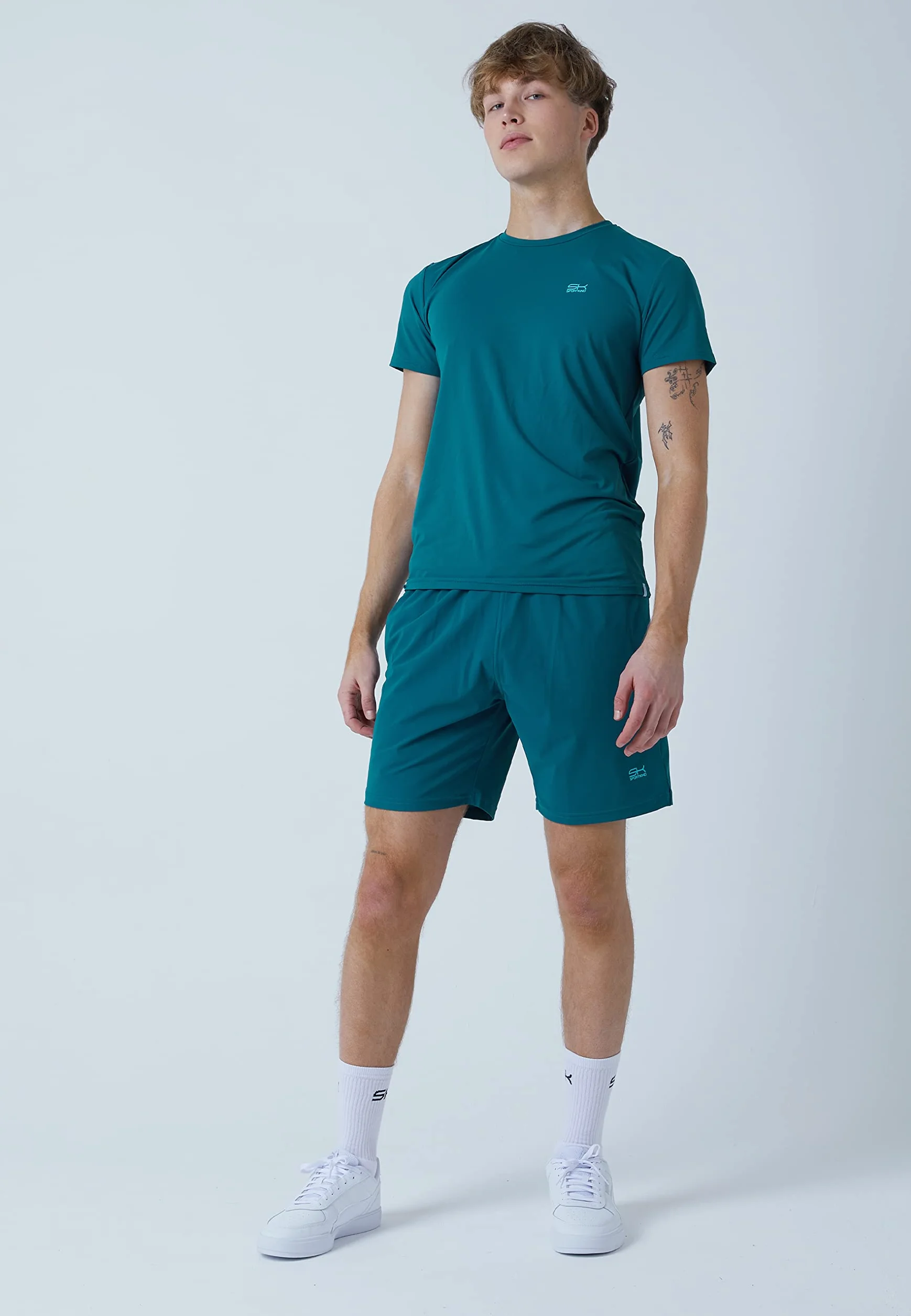 Sportkind Pantalones cortos de tenis para hombre y niño, regular, ultraligeros, muy elásticos, transpirables, protección UV