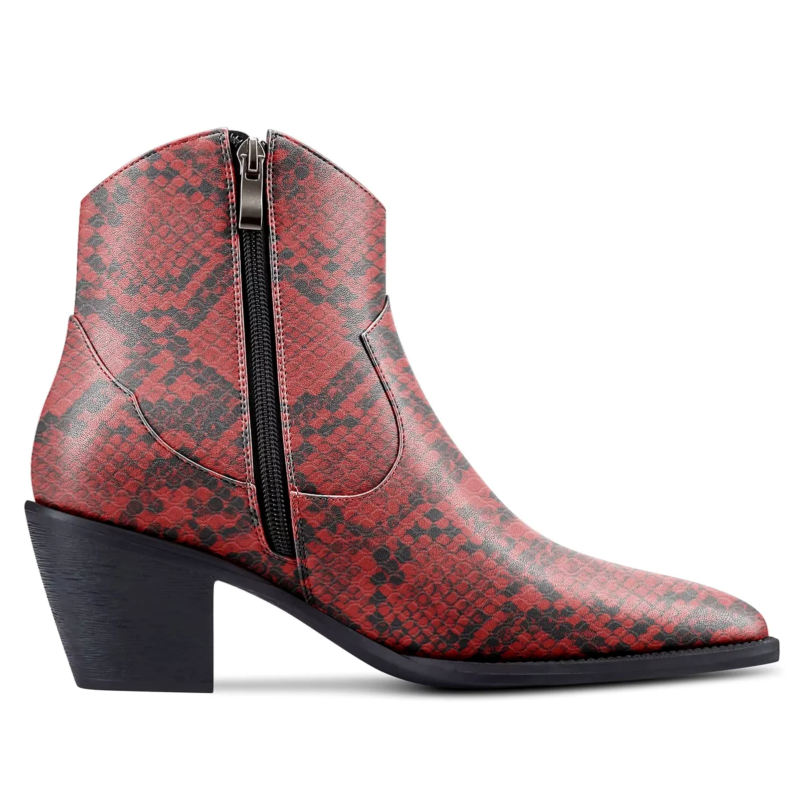 Castamere Mujer Bajos Gatito Heel Cerrado el Dedo del pie Puntiaguada Punta Botines Slip-on Clásico Dress de Boda Oficina Montar Botas