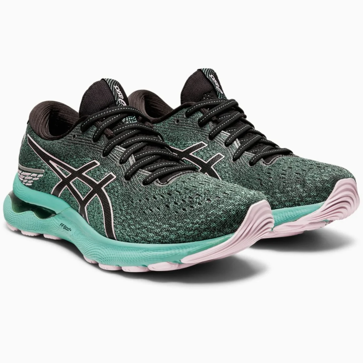 ASICS Gel Nimbus 24, Zapatillas de Running Mujeres, Negro/Plateado, 43.5 EU