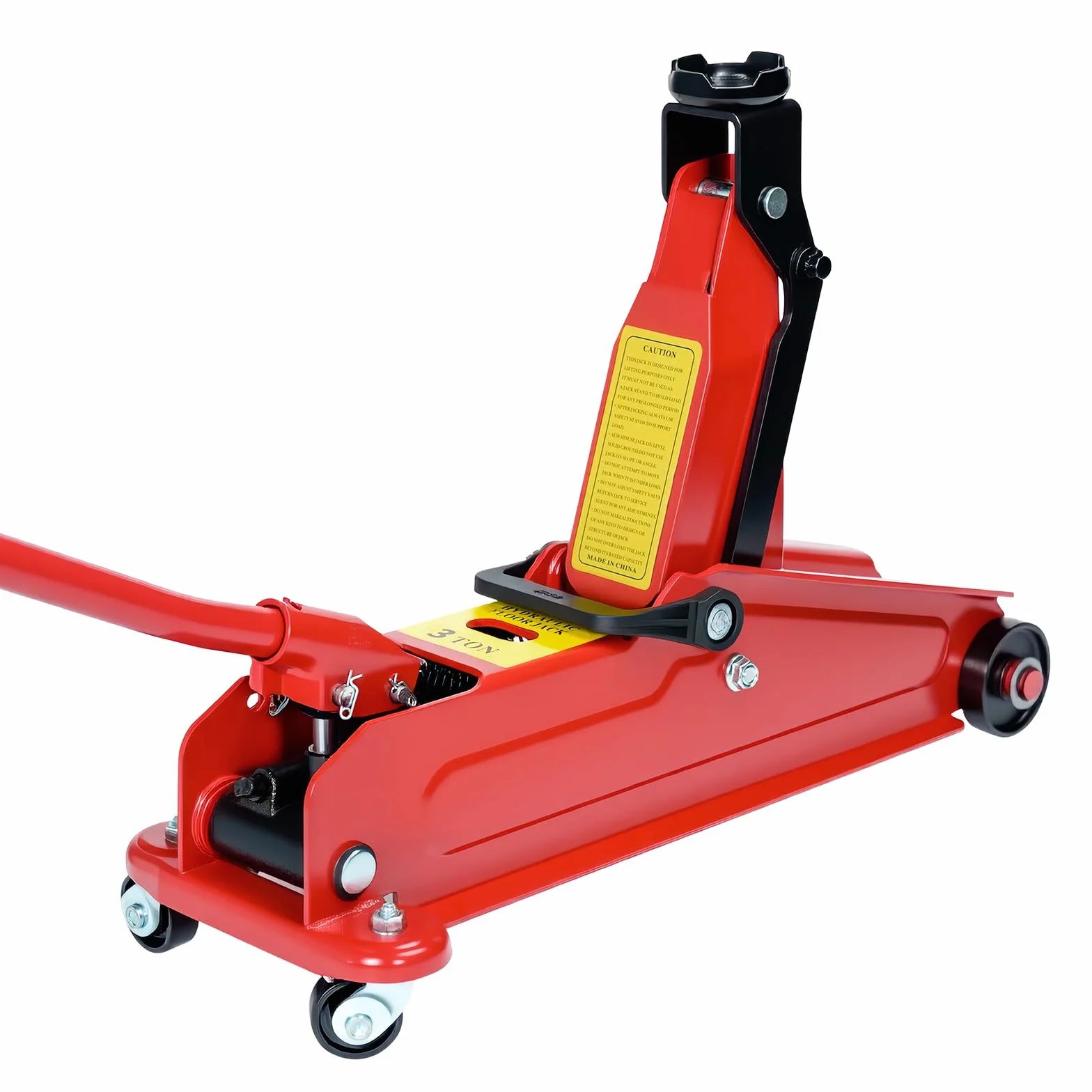 HYCHIKA Gato Hidraulico 3T 135-370 MM 360° Ruedas Giratorias para Coche