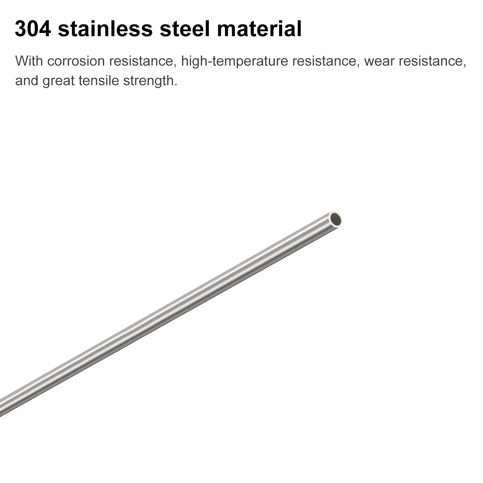 QUARKZMAN 304 Acero Inoxidable Tubo Capilar, OD 1,5mm x 0,2mm Pared 250mm Longitud, 3uds