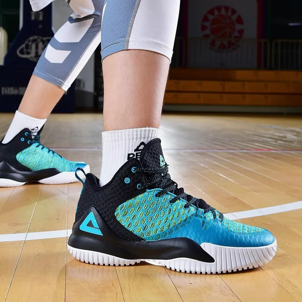 Peak Lou Williams Streetball Master - Zapatillas de Baloncesto para Hombre, Transpirables, Antideslizantes, para Entrenamiento Fitness, Caña de Pesca Palegold, 39 2/3 EU