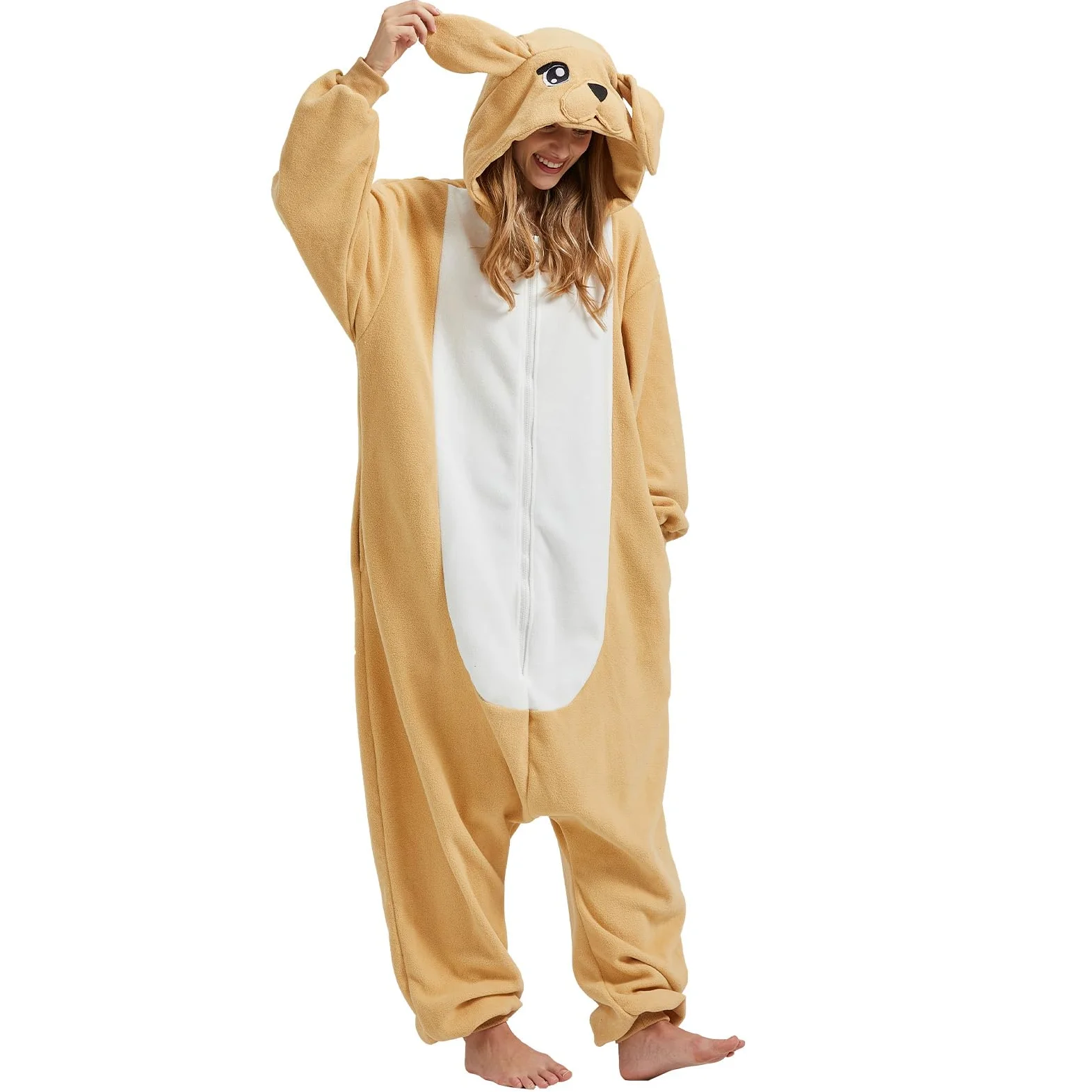 Pijama de perro Golden Retriever para Halloween, disfraz unisex de dibujos animados, animal, Navidad, cosplay
