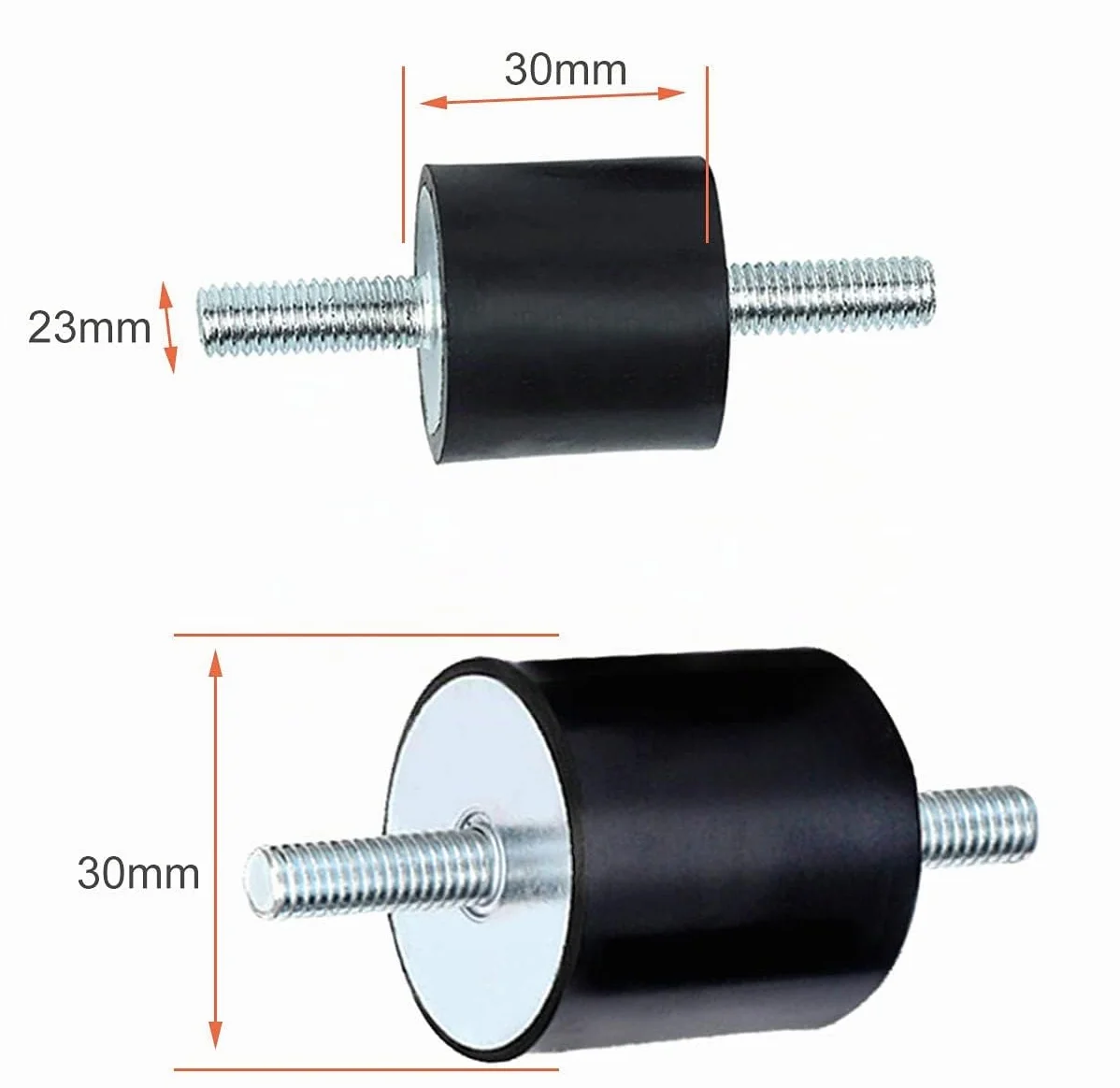 Silentblock M8 Amortiguador de Goma Soportes para Compresores de Aire Motores de Gasolina Bombas de Agua