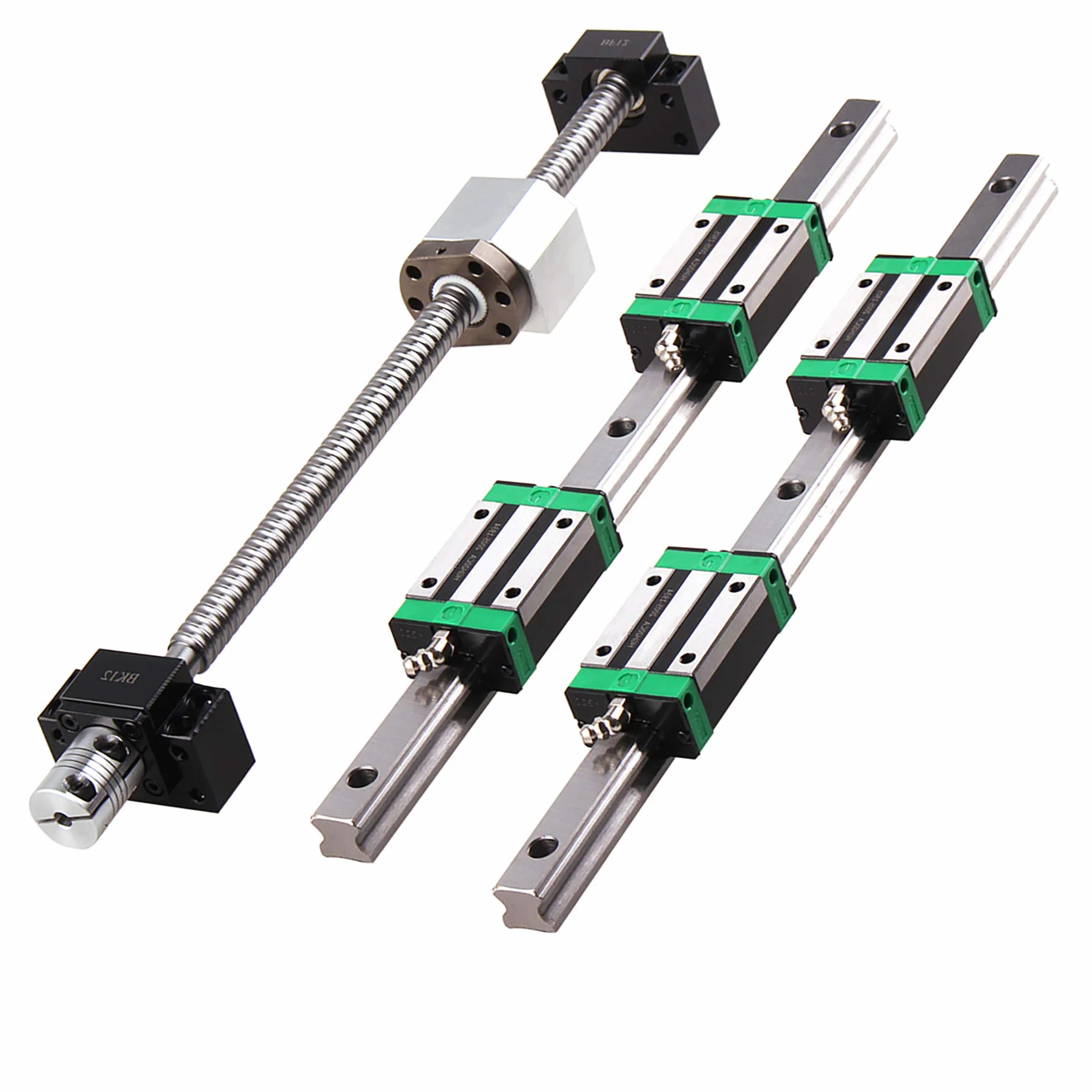 Guía lineal HGR20 1200 mm con 4 bloques y husillo SFU1605 para CNC