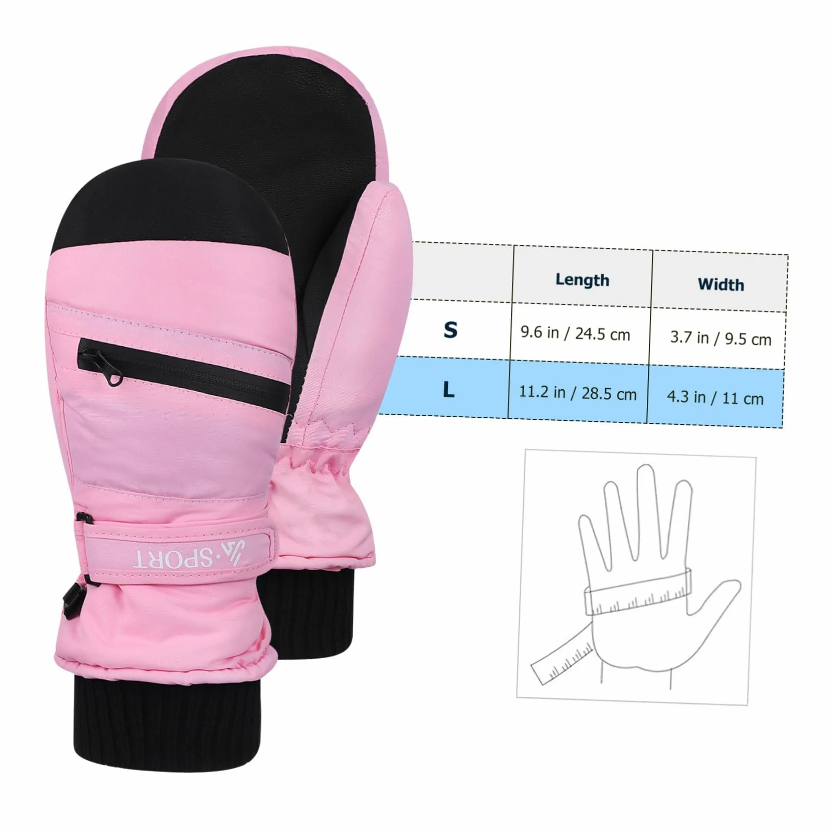 BESPORTBLE Guantes Térmicos Impermeables para Invierno Cálidos y Resistentes al Viento S para Senderismo Esquí y de Perros Unisex