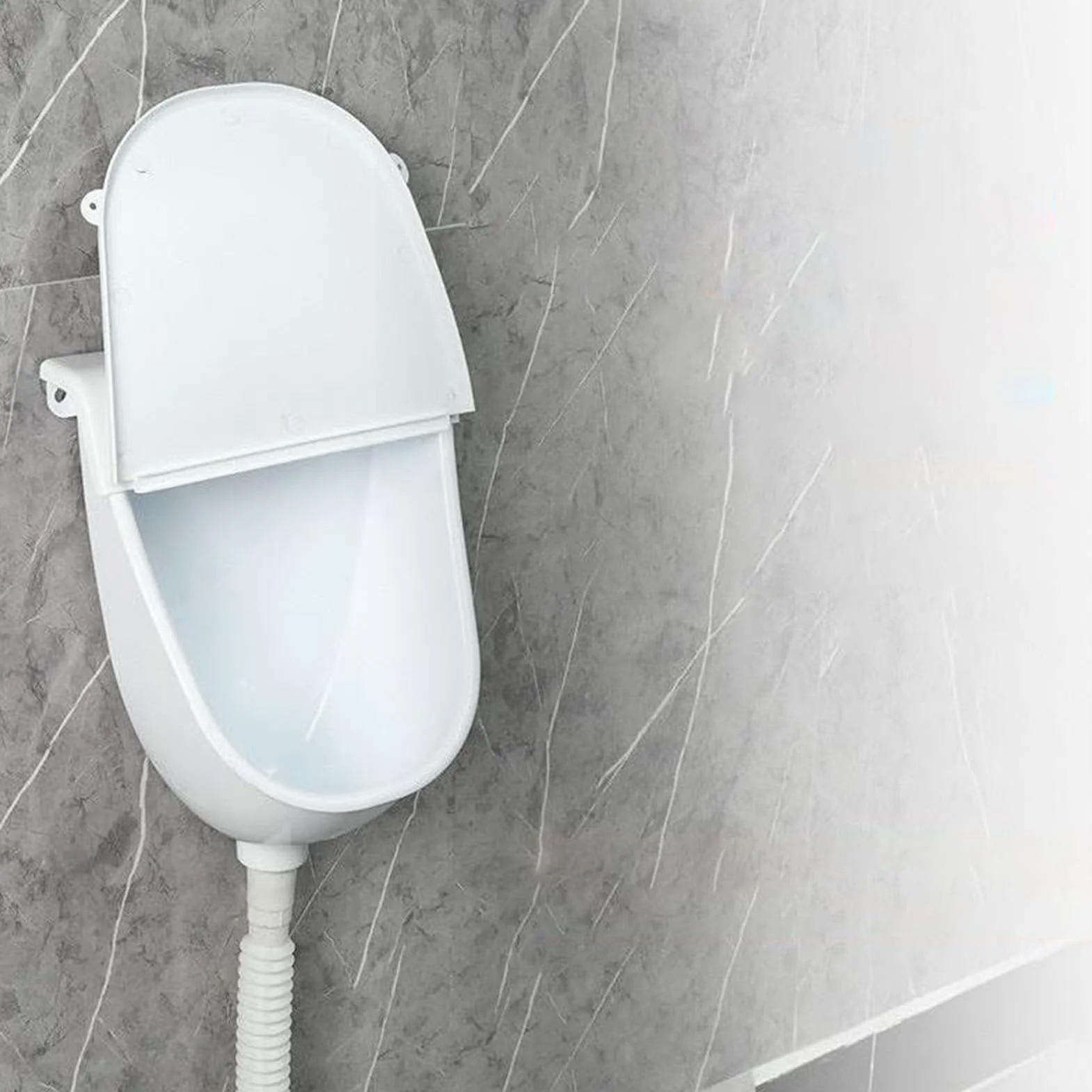 Urinario De Pared Con Tapa Para Baño Descarga Ajustable Manguera Hogar Jardín Exteriores