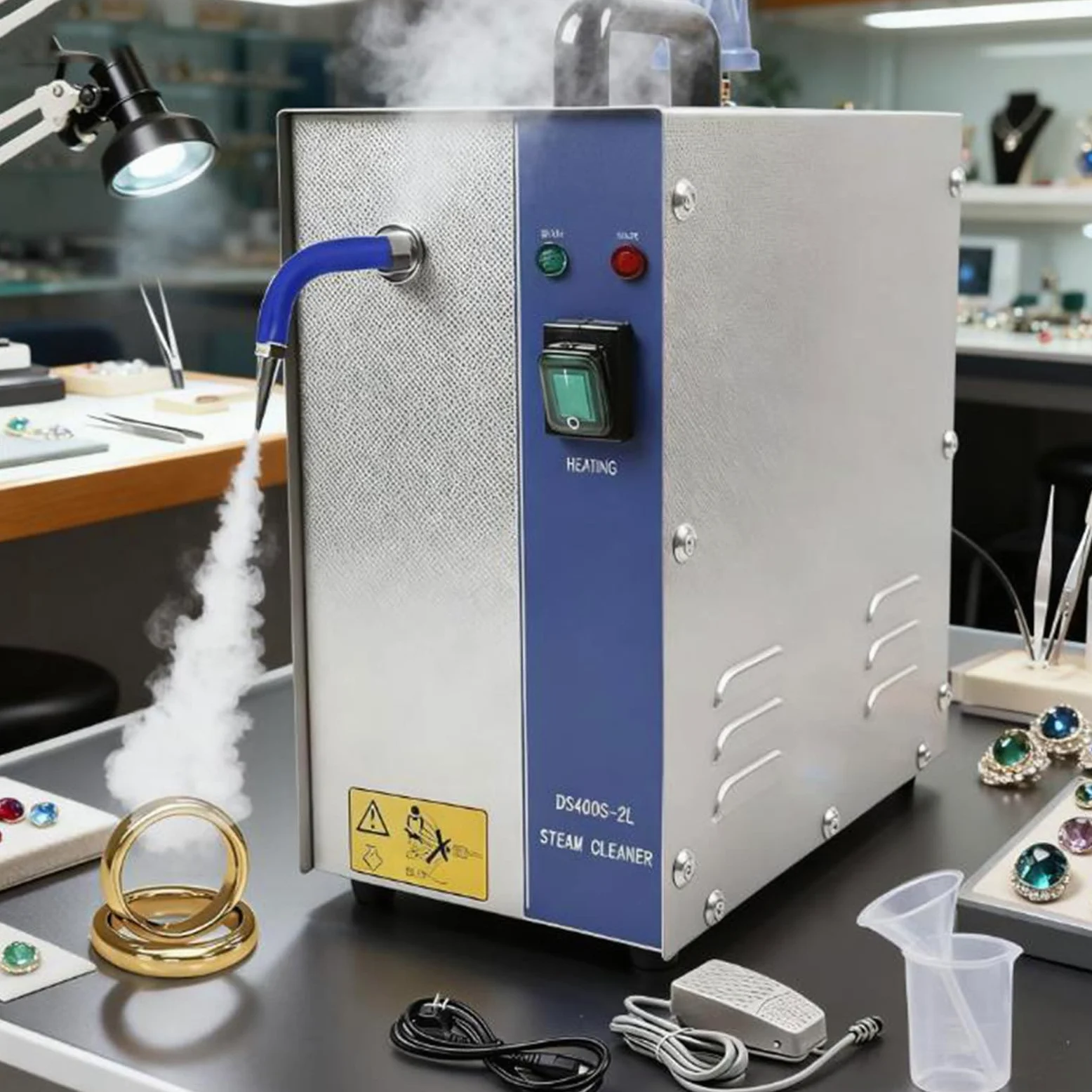 Limpiador De Joyas a Vapor Profesional De 2 L/4 L, para Gemas, Oro, Plata Y Piedras Preciosas, para Monedas, Placas De Circuito Y Herramientas De Laboratorio. 2L