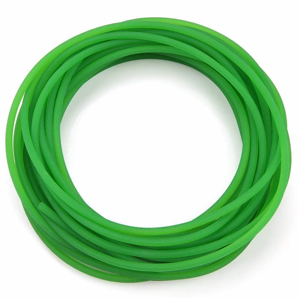 Correa redonda de poliuretano PU 4mm 10m superficie rugosa para accionamiento verde