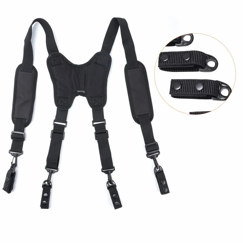 Broteros tirantes de herramientas forma H ajustables acolchados con clips para electricista carpintero