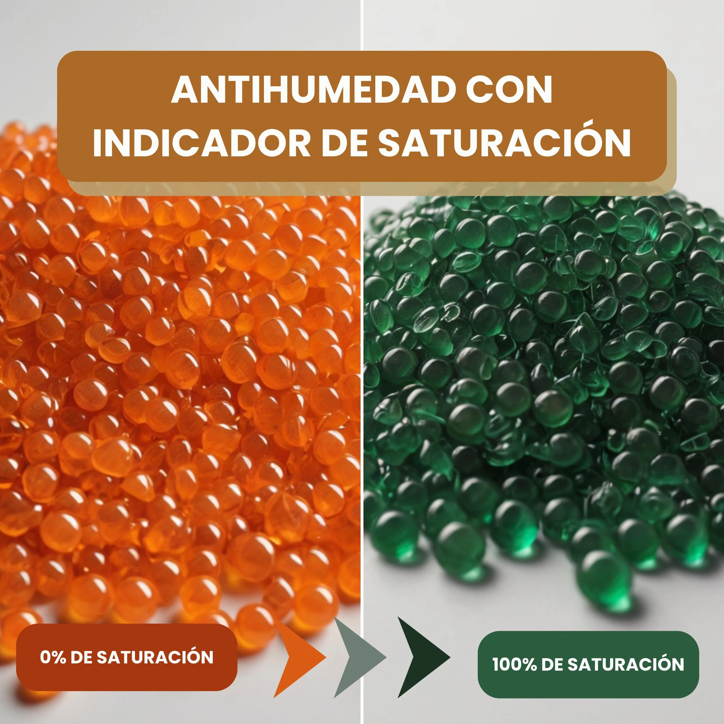 Gel de Sílice Naranja Indicador Humedad 5KG Antihumedad Natural