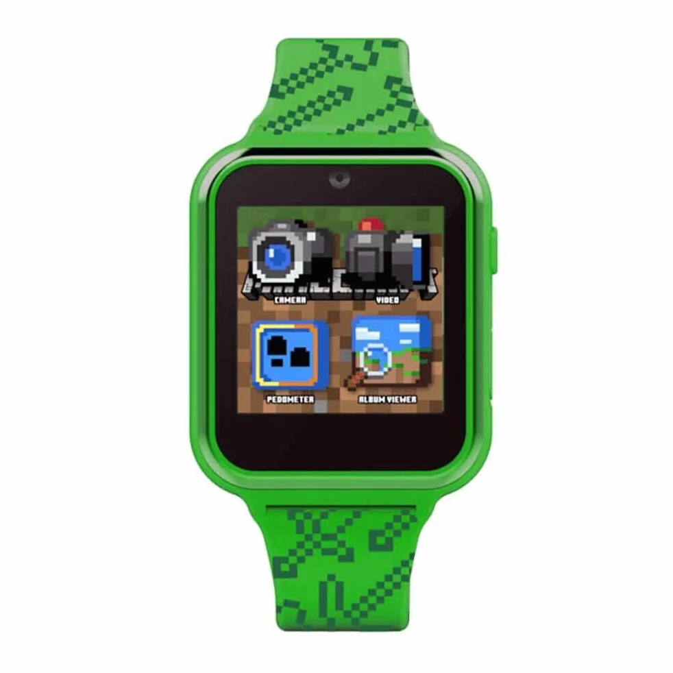 Minecraft Reloj Inteligente con cámara MIN4045ARG Verde Correa, Verde, Moderno