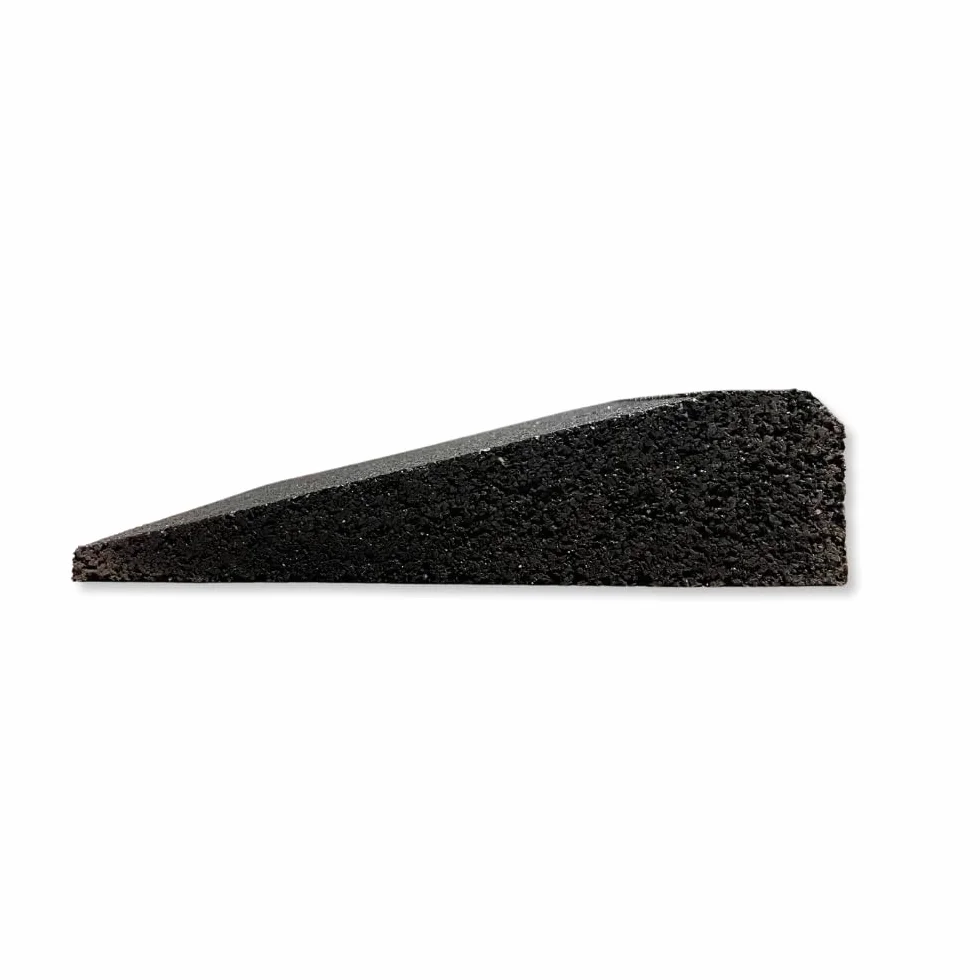 Rampa para bordillos de goma 100x25x8 cm bepco Negro con arandelas integradas