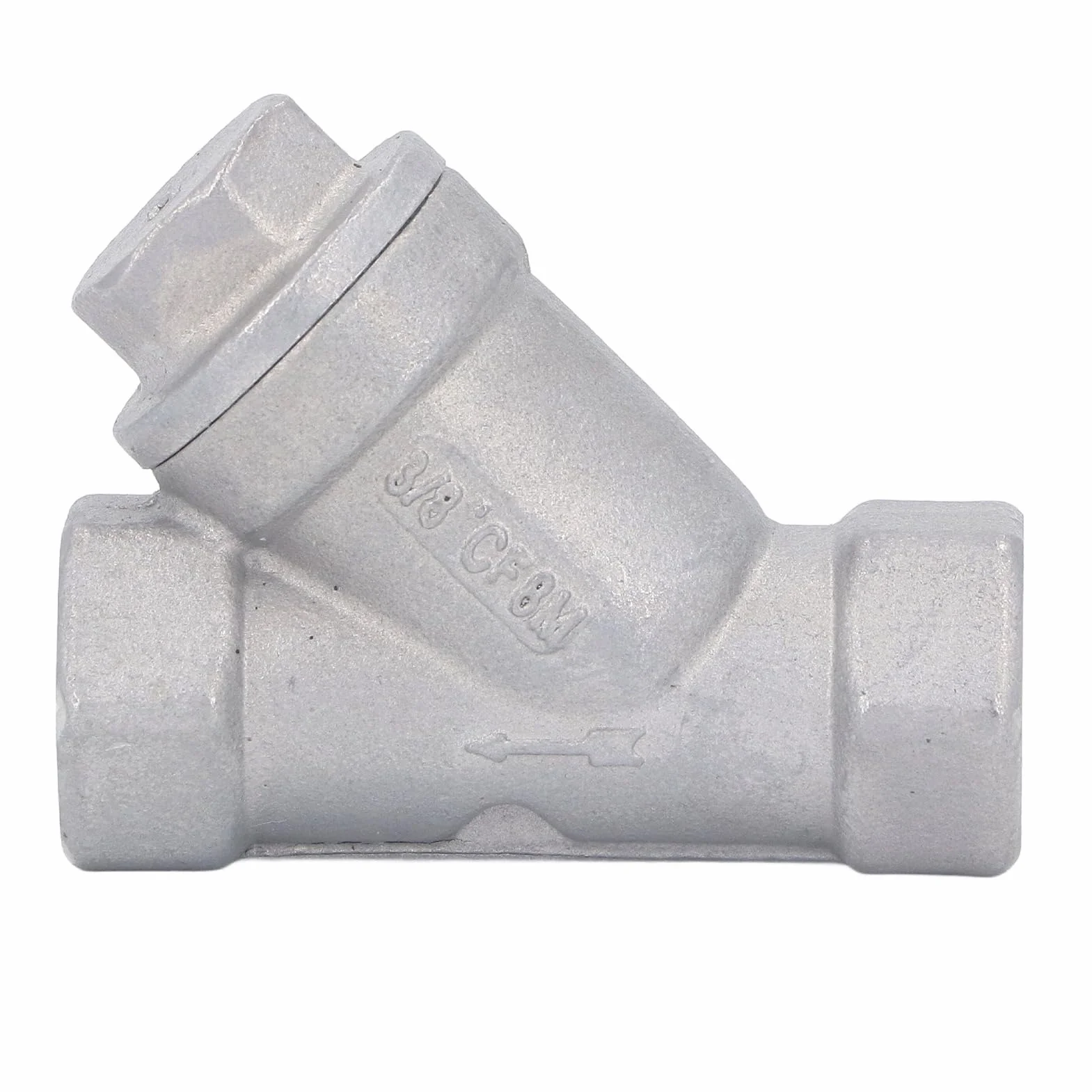 Filtro tipo Y de acero inoxidable 304, rosca hembra 3/8 pulgadas DN10 para agua, aceite y gas