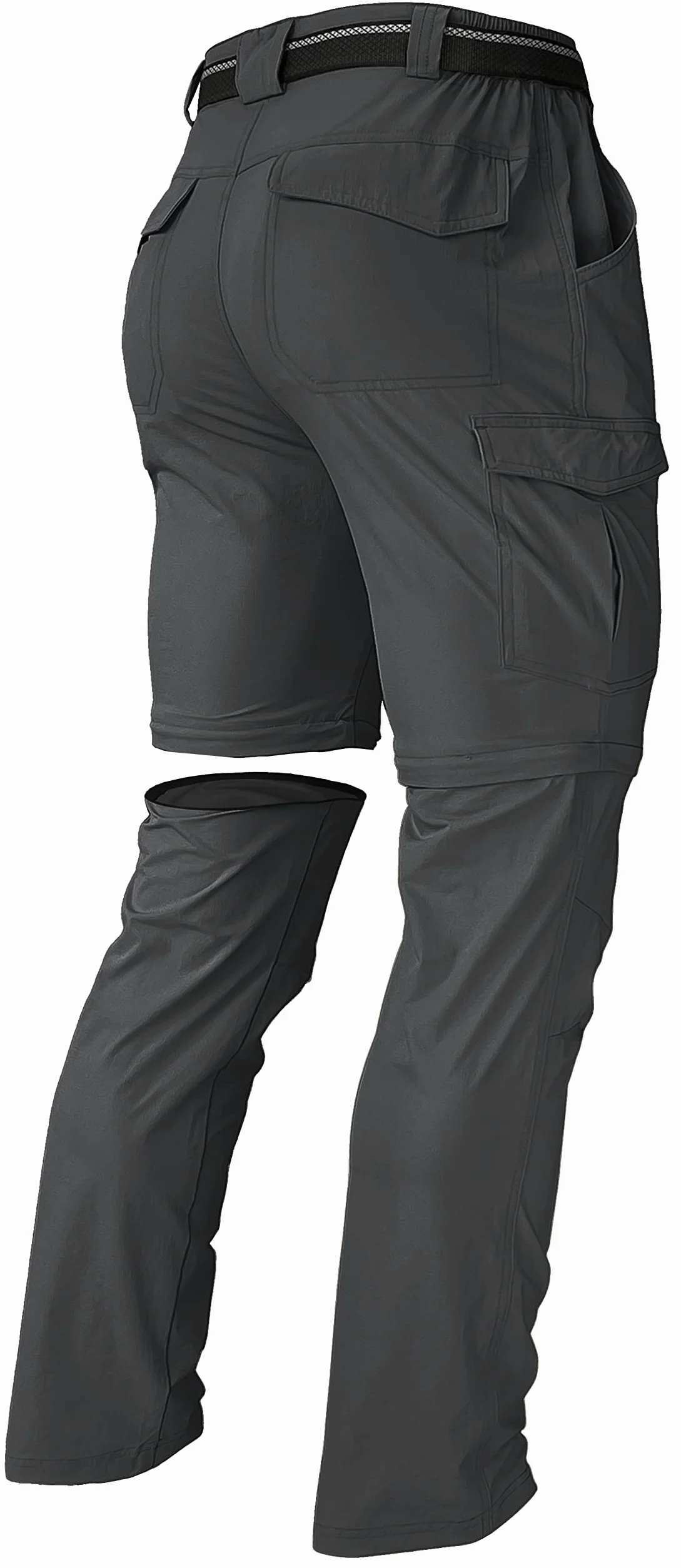 Pantalones de senderismo para hombre, convertibles, ligeros, impermeables, de secado rápido, para exteriores, pesca, viajes, safari, camping