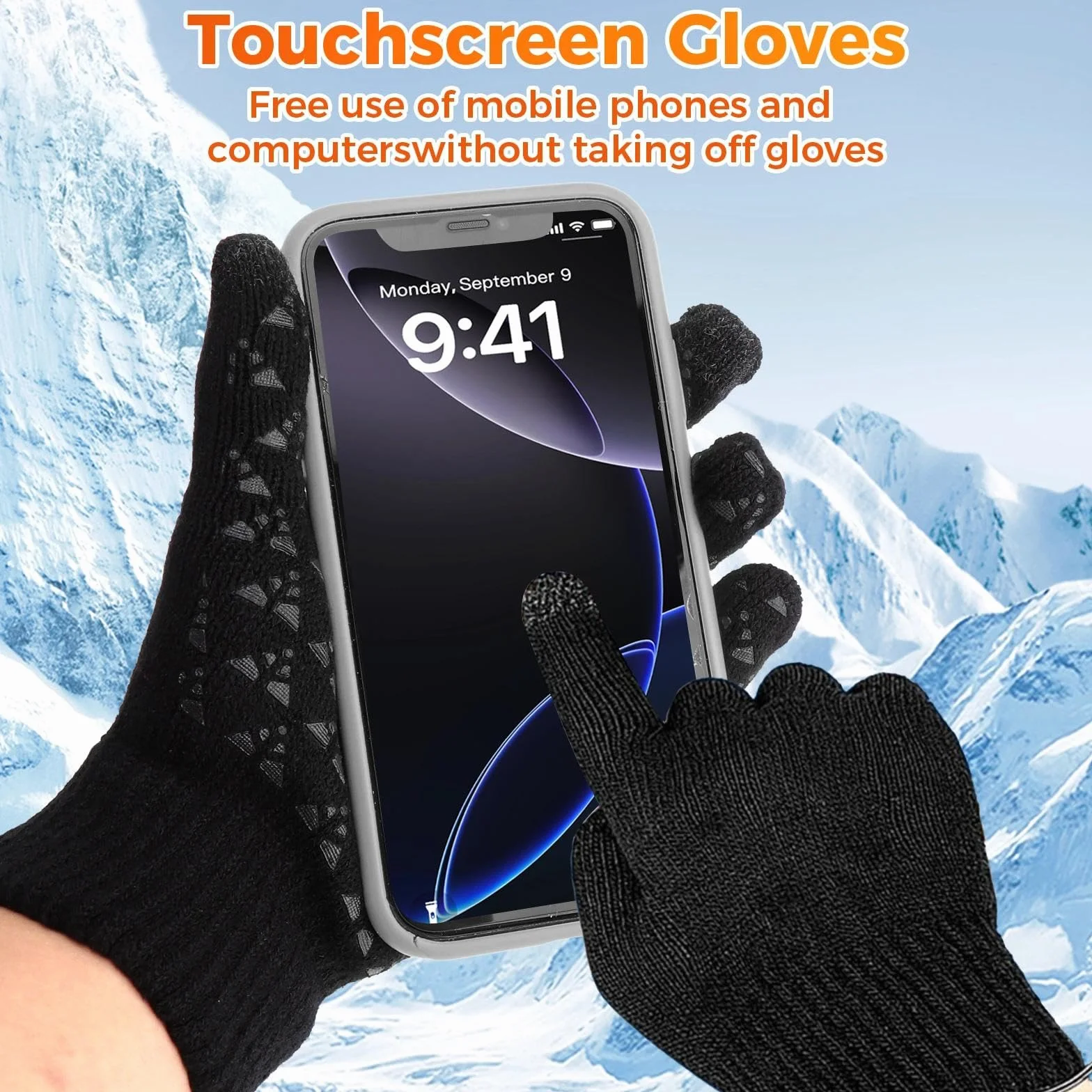 HENGBIRD Guantes calefactables USB eléctricos con pantalla táctil para invierno esquí ciclismo