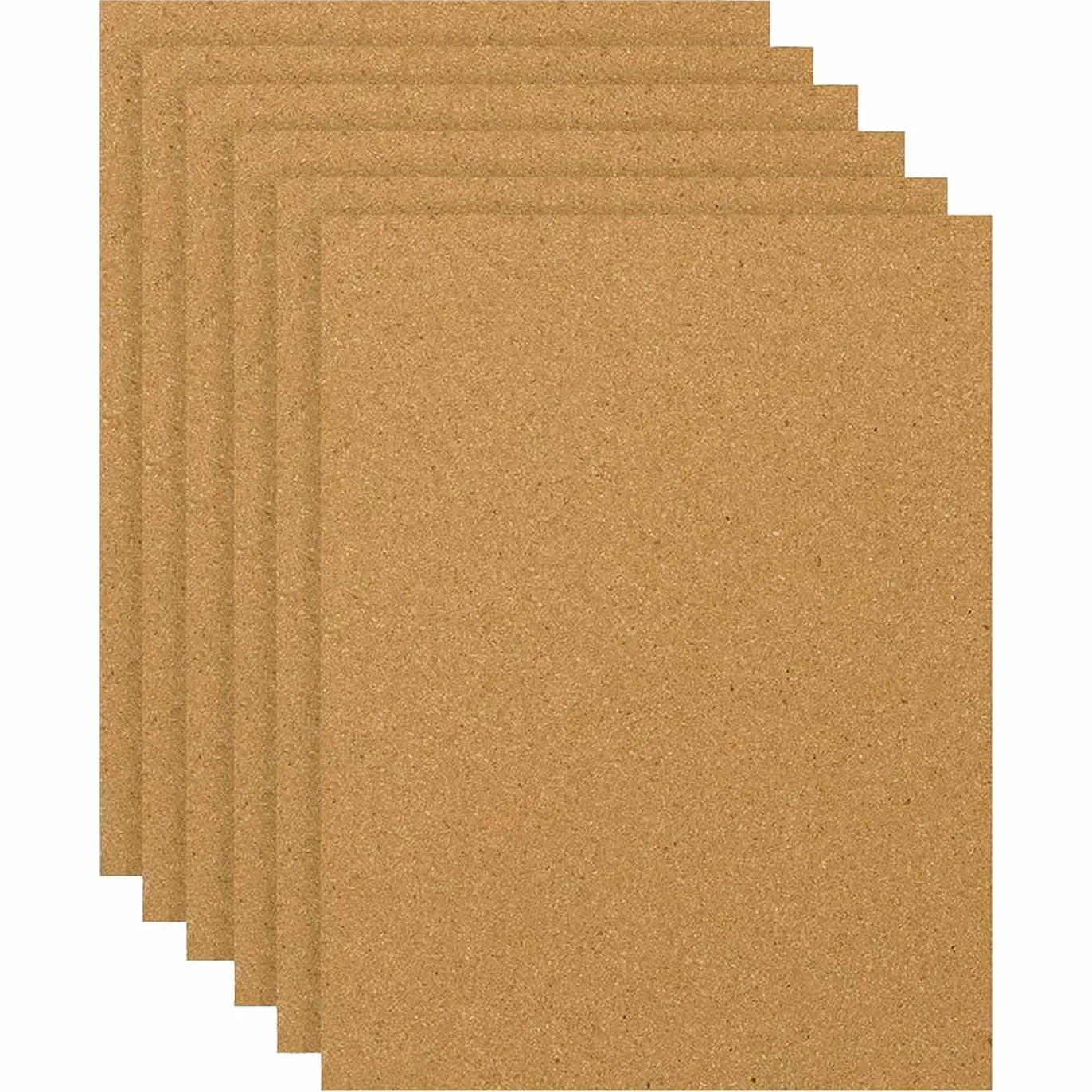 Pack de 6 Láminas de Corcho 2 mm 20 x 30 cm para Decoración y Manualidades