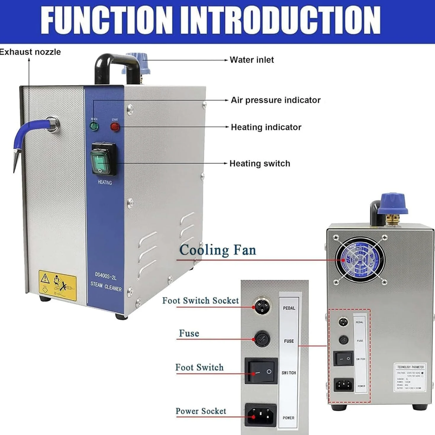 Limpiador De Joyas a Vapor Profesional De 2 L/4 L, para Gemas, Oro, Plata Y Piedras Preciosas, para Monedas, Placas De Circuito Y Herramientas De Laboratorio. 2L