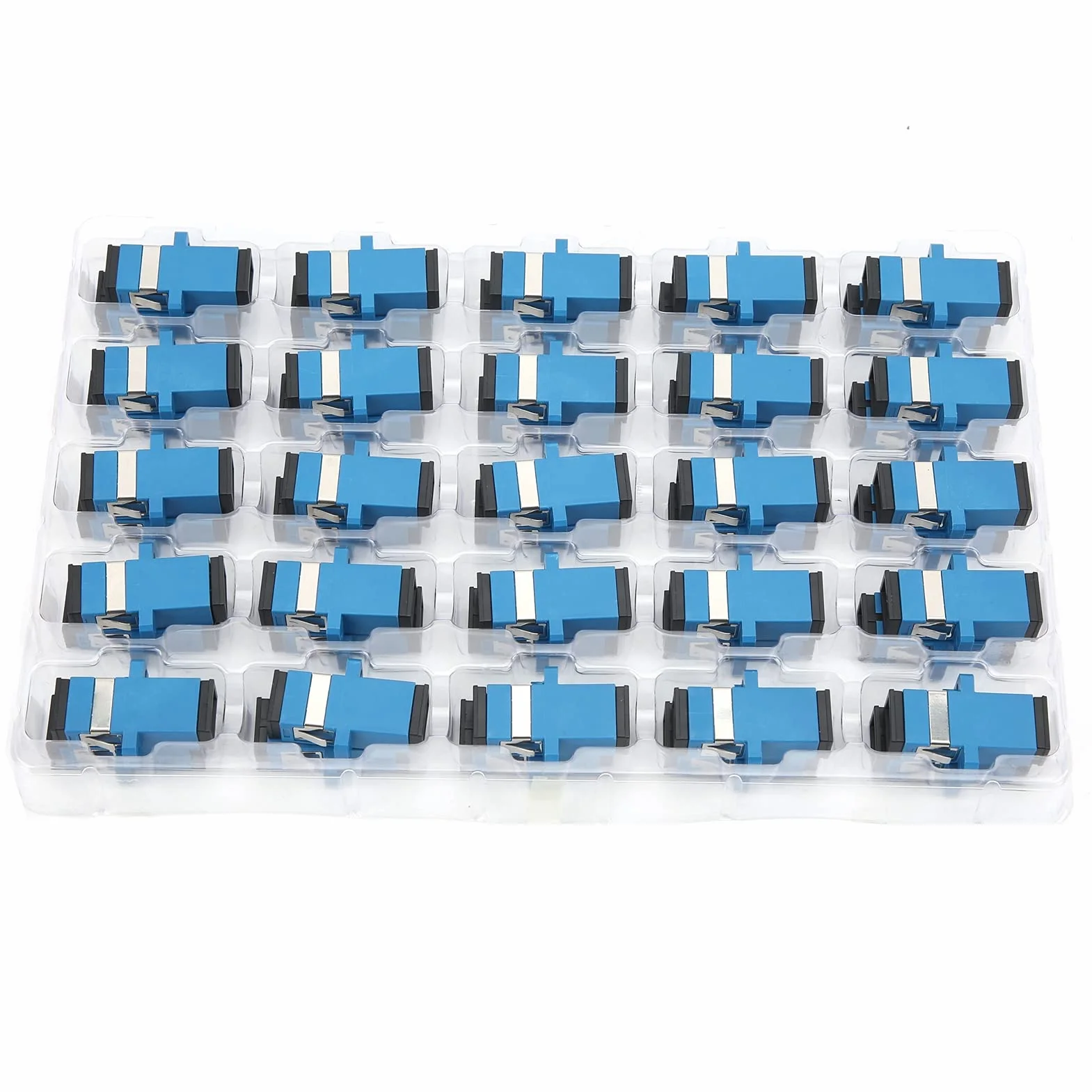Acoplador SC-SC Fibra Óptica 50 Piezas Brida Simple Adaptador Conector Industrial
