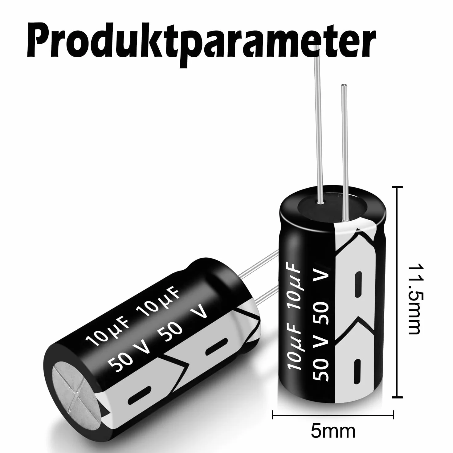 Condensadores electrolíticos 50V 10µF 5x11mm 20pcs
