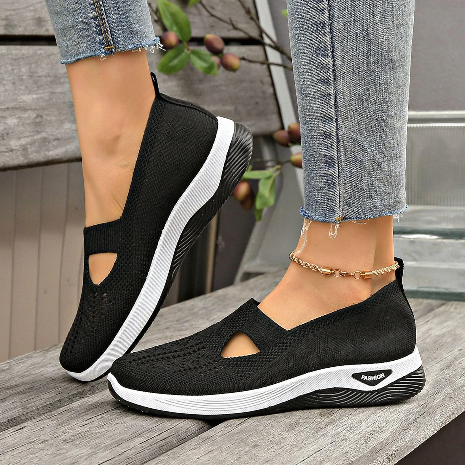 Zapatos Verano Mujer Ortopedicas Zapatillas sin Cordones Comodos Ligeros Sandalias Palas Transpirables Manos Antideslizantes Calzado Malla Deporte Senderismo 35-44