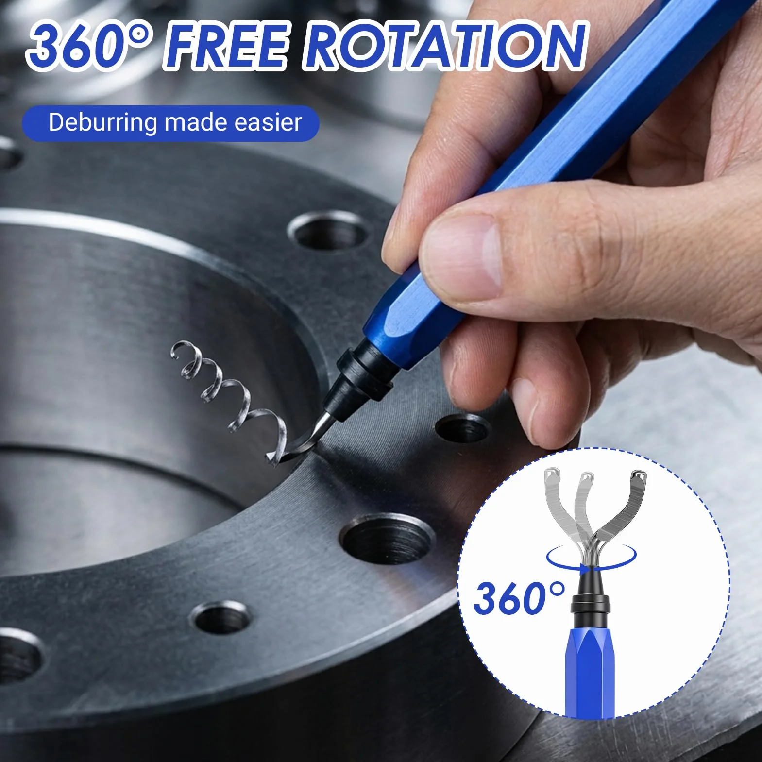 Kit de Desbarbado Manual con 10 Cuchillas, 5 Limas y Alicate de Corte para Metal, Plástico, Resina