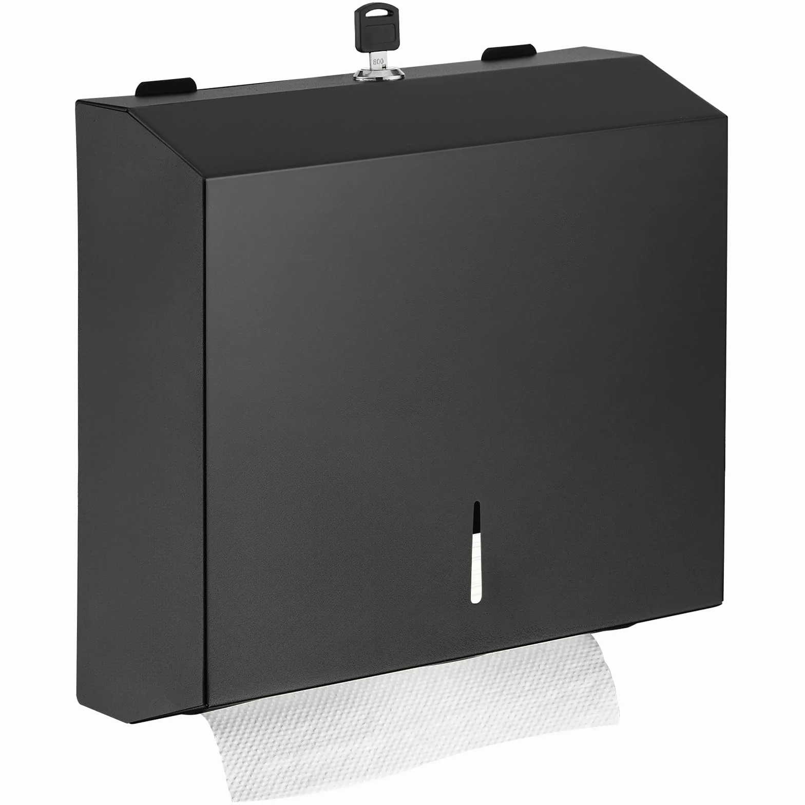Dispensador de toallas de papel de acero inoxidable, montaje en pared, triple pliegue, gran capacidad, comercial