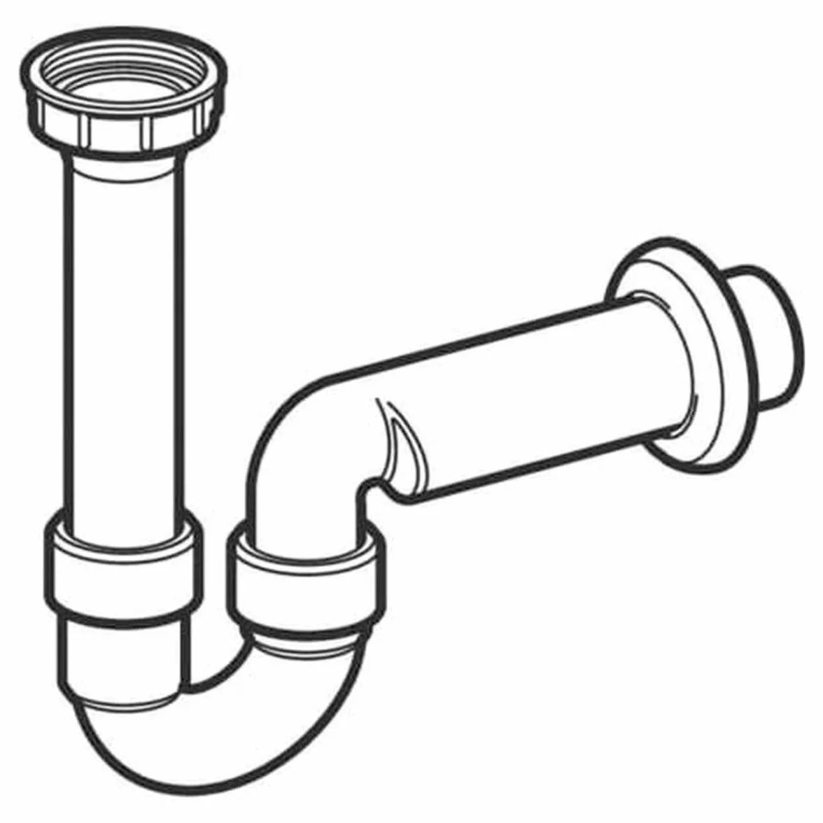 Geberit 152741111 Desagüe para fregadero polipropileno 50 mm con rosca de conexión blanco