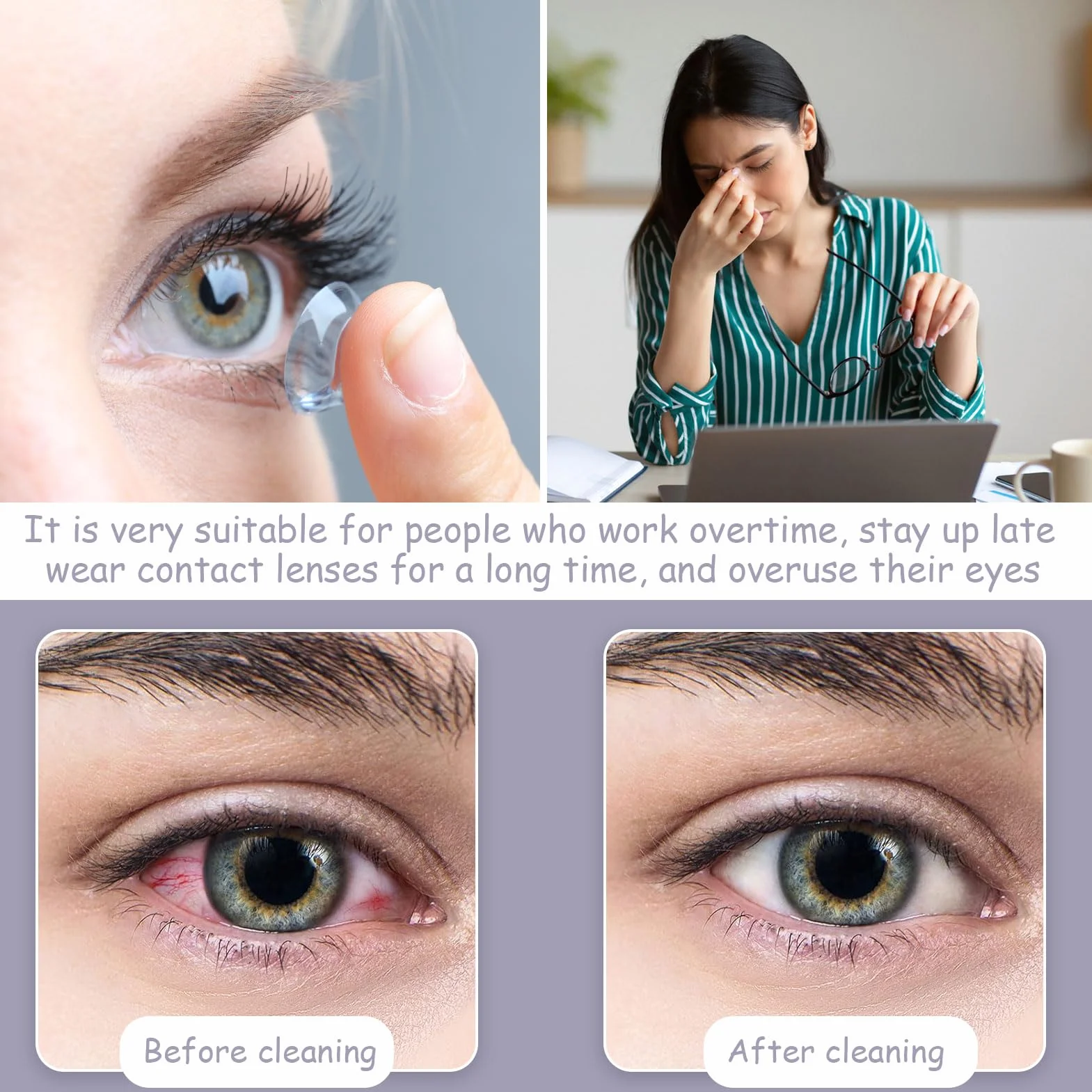 Lavaojos Bañera de ojos 4 piezas 8 ml silicona portátil limpieza ocular