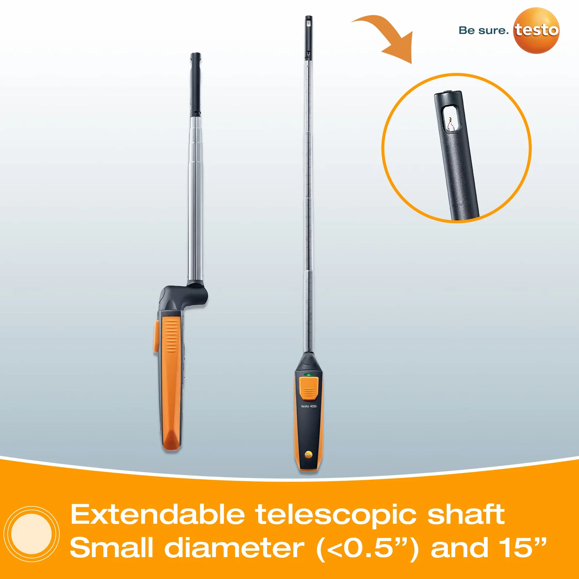Testo 0560 1405 Anemómetro térmico 405i inteligente