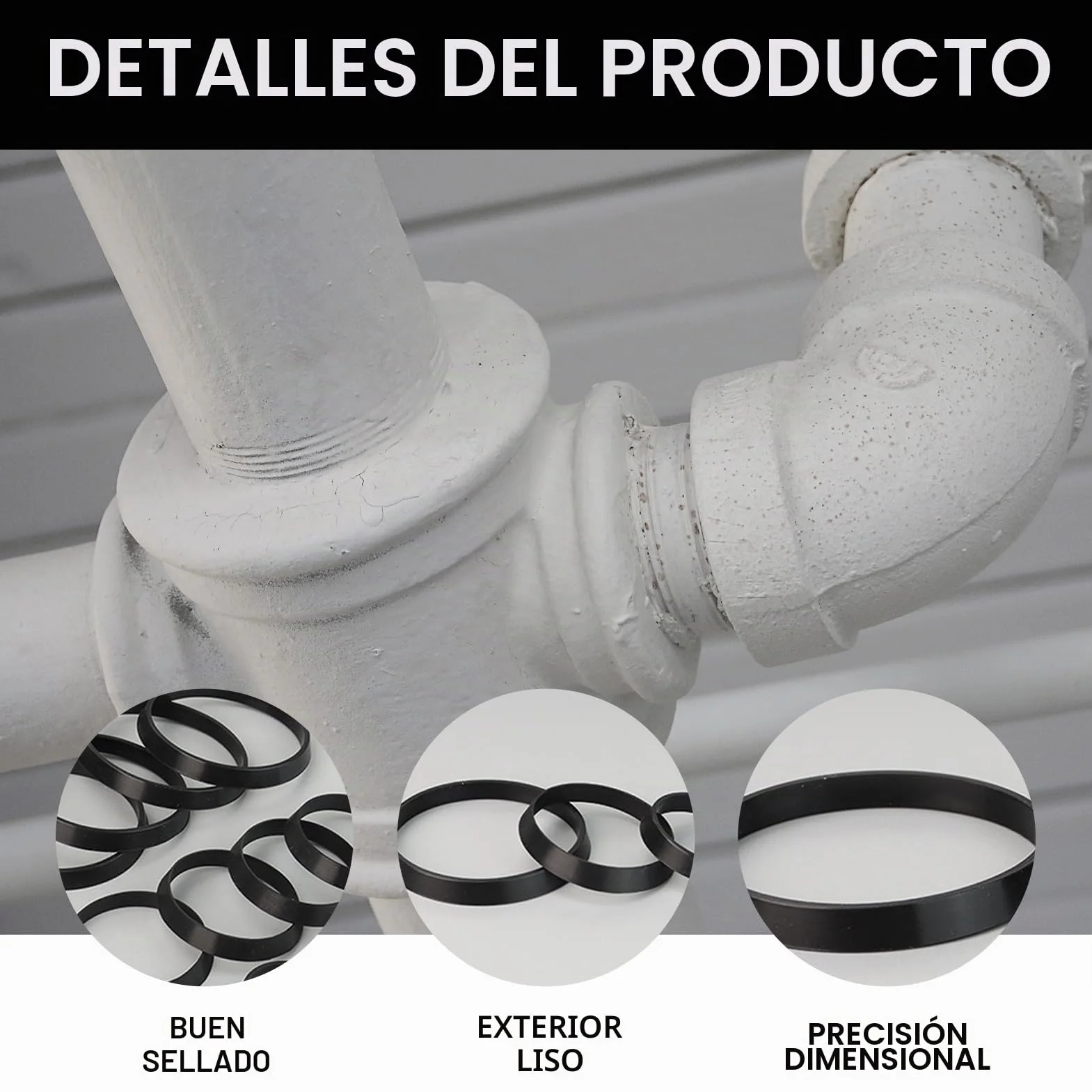 Junta de Drenaje de Fregadero, Anillo de Sellado de Tubería, 12 Piezas, 1/4 Pulgada (32 mm), 1/2 Pulgada (40 mm)